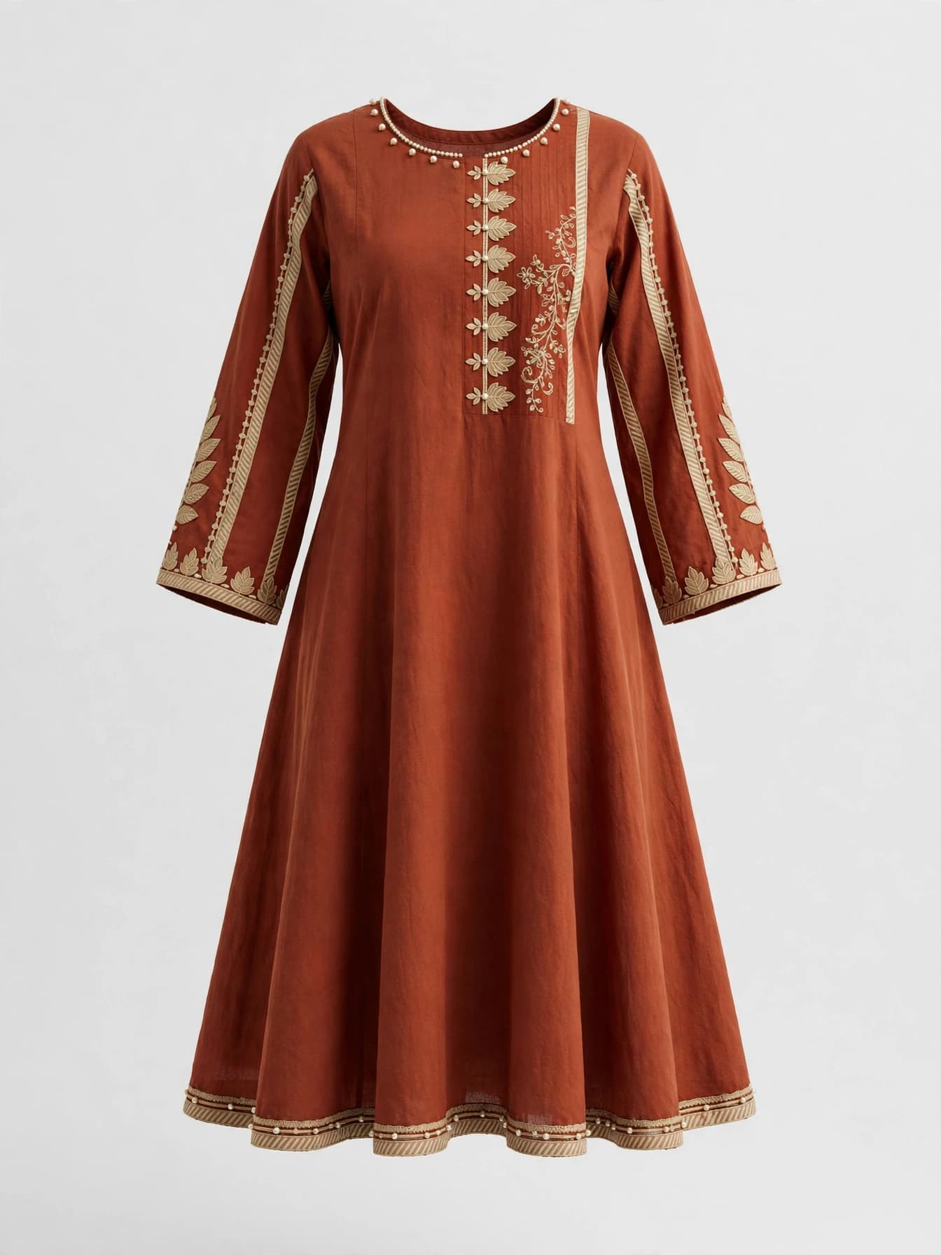 Contemporary Mango Motif A-Line Kurti