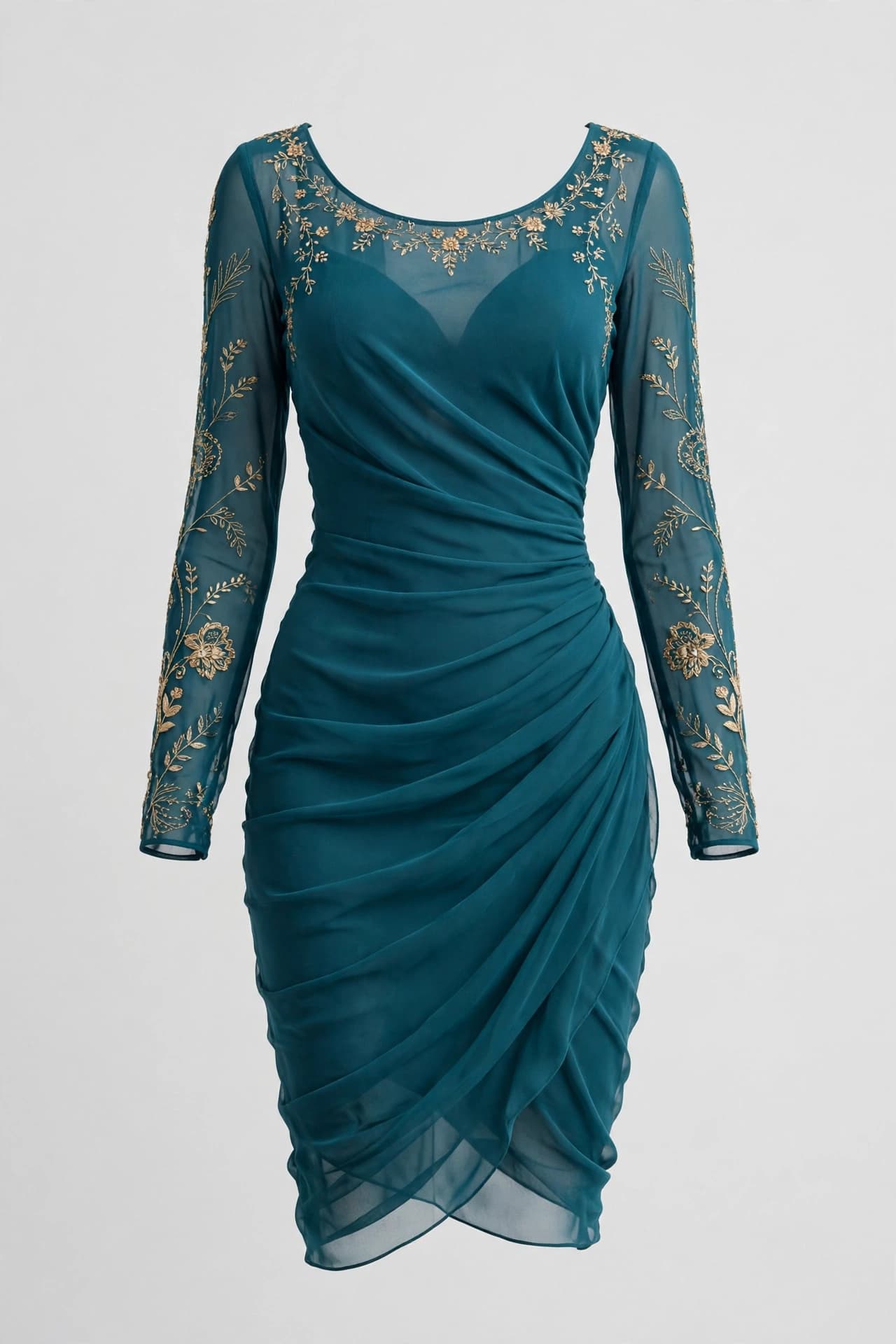 Elegant Marigold Mist Bodycon Dress