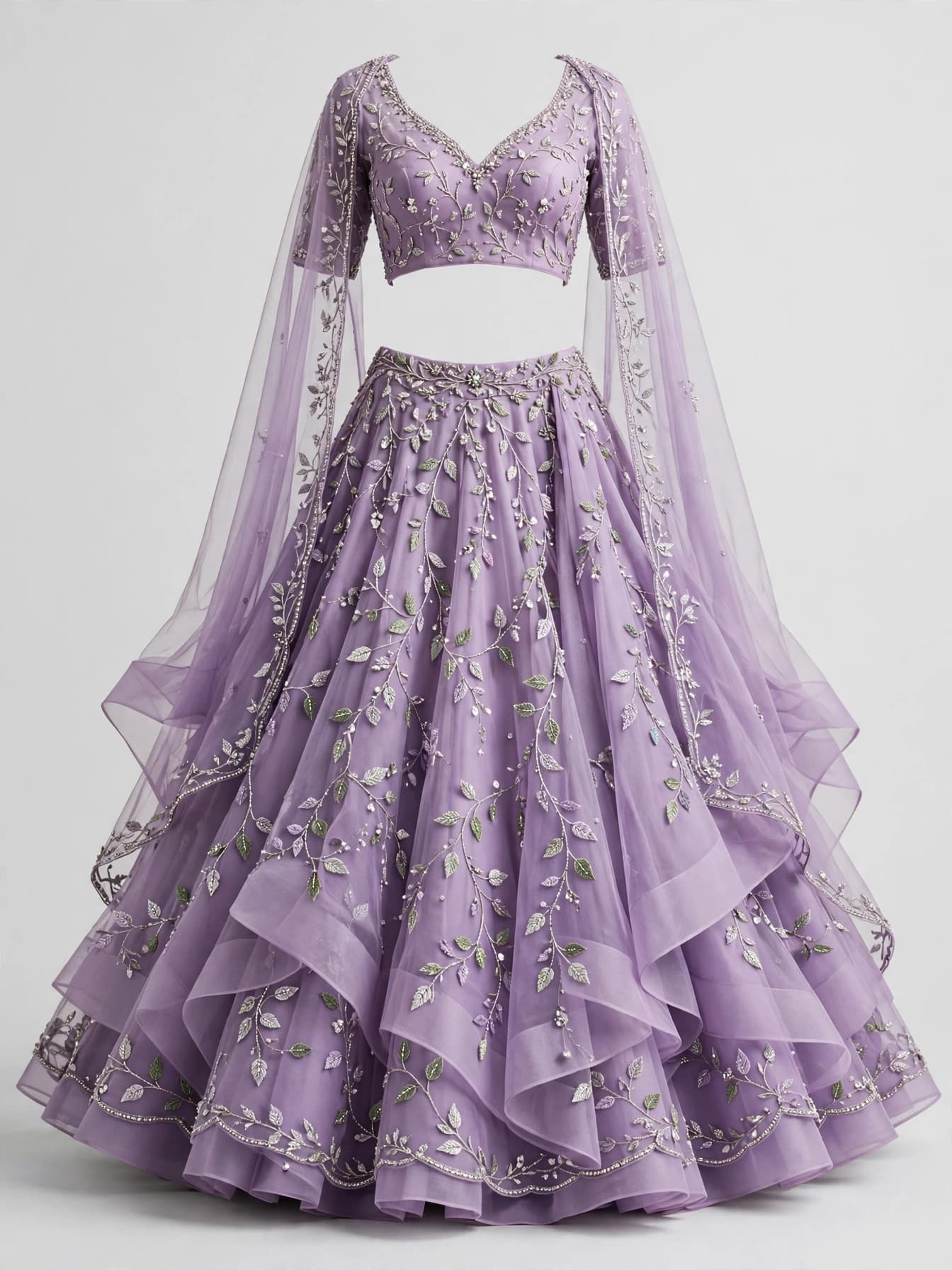 Pristine Resham Bloom Bridal Lehenga