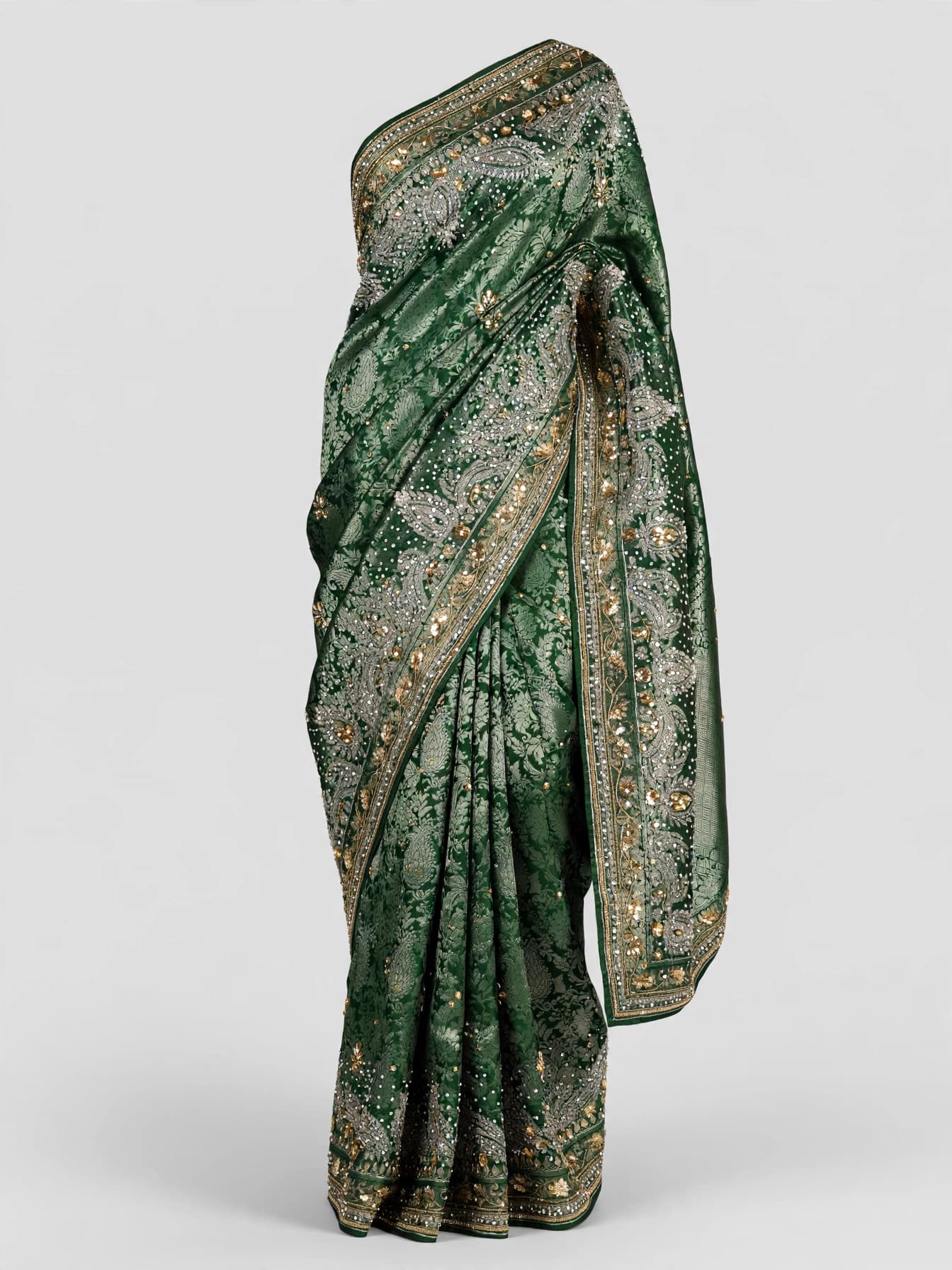 Timeless Lotus Grace Bridal Saree
