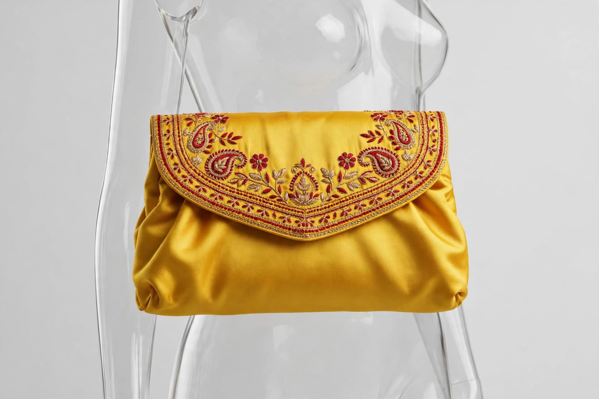 Contemporary Mango Motif Clutch
