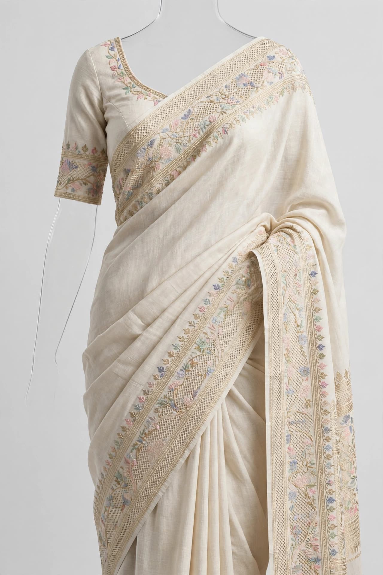 Celestial Phulkari Fest Cotton Saree