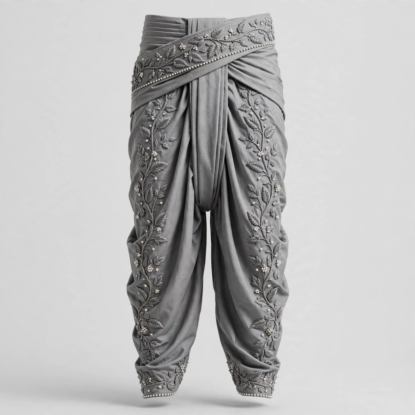 Ivory Kalamkari Tale Dhoti Pants