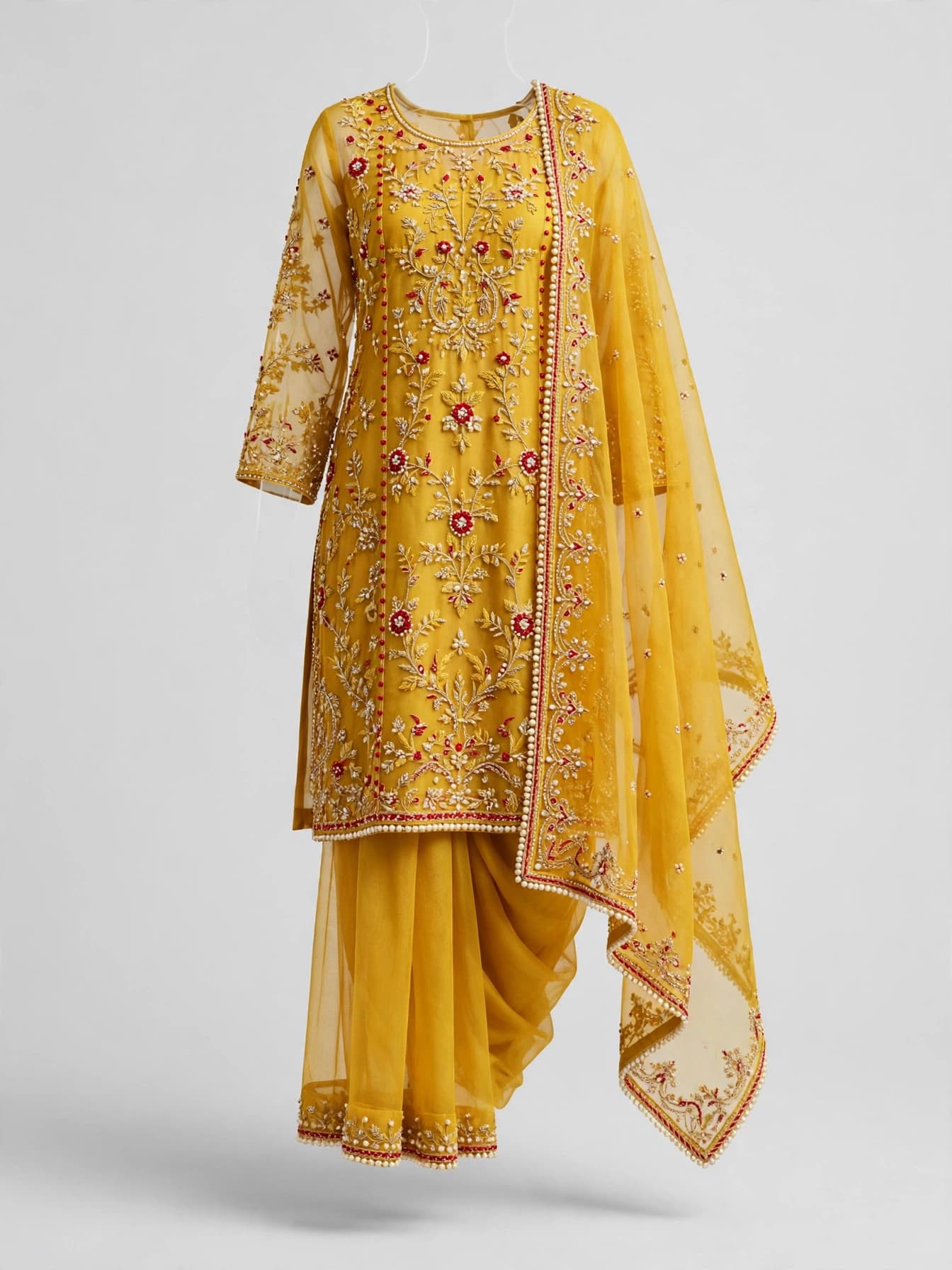 Divine Jaali Treasure Dupatta Set
