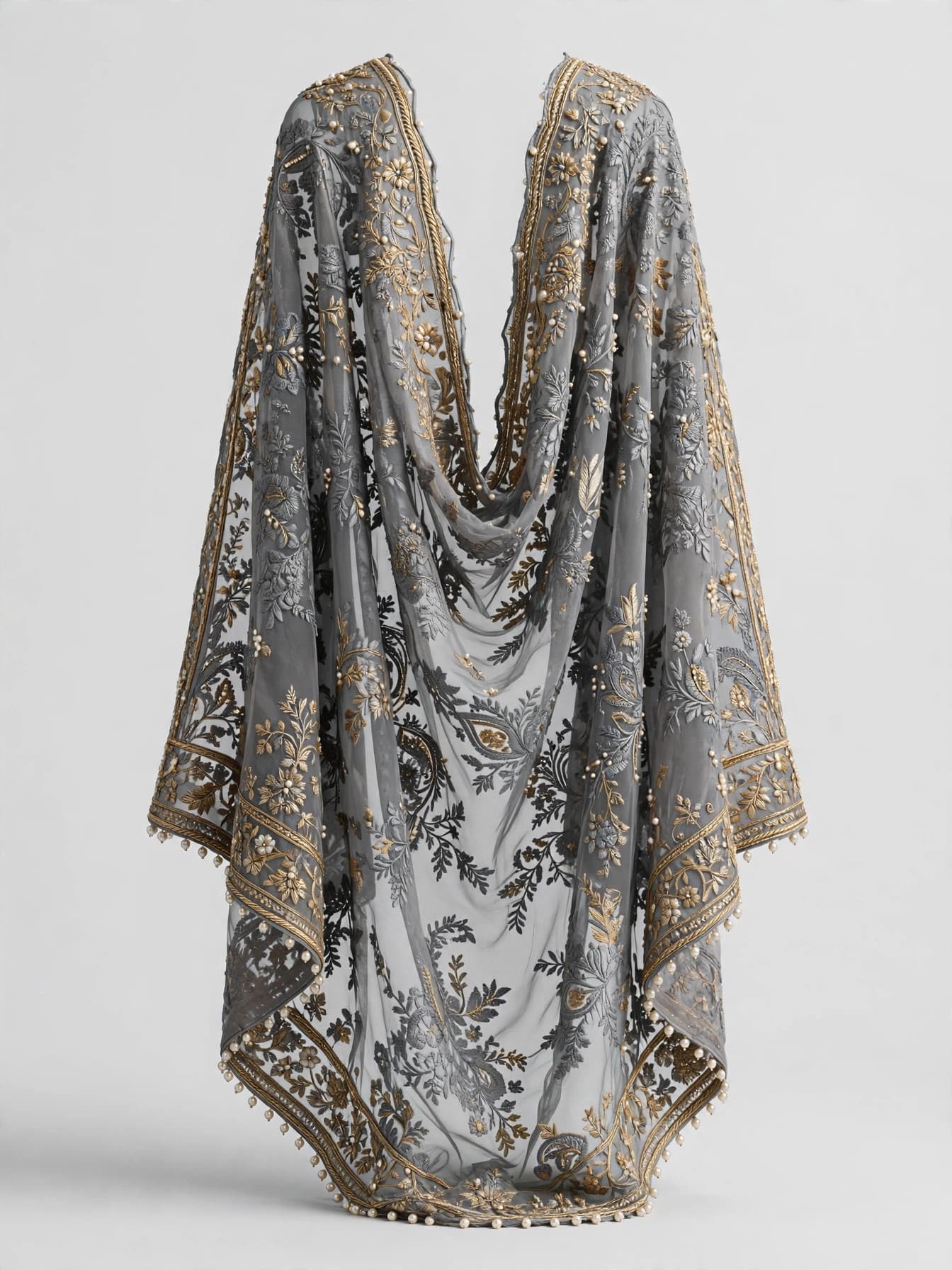 Royal Floral Cascade Dupatta