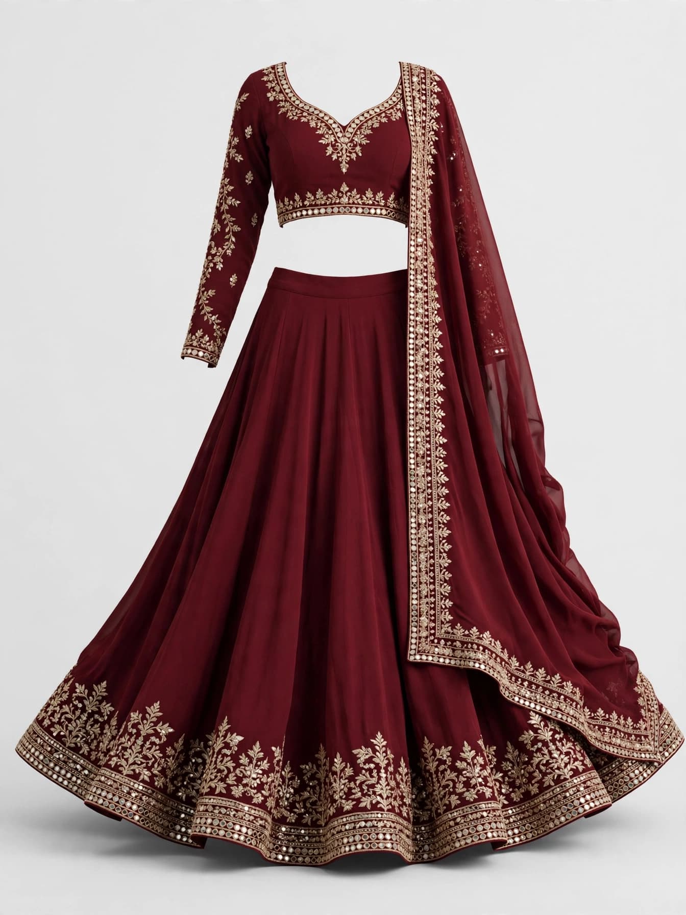 Celestial Dabka Noor Embroidered Lehenga