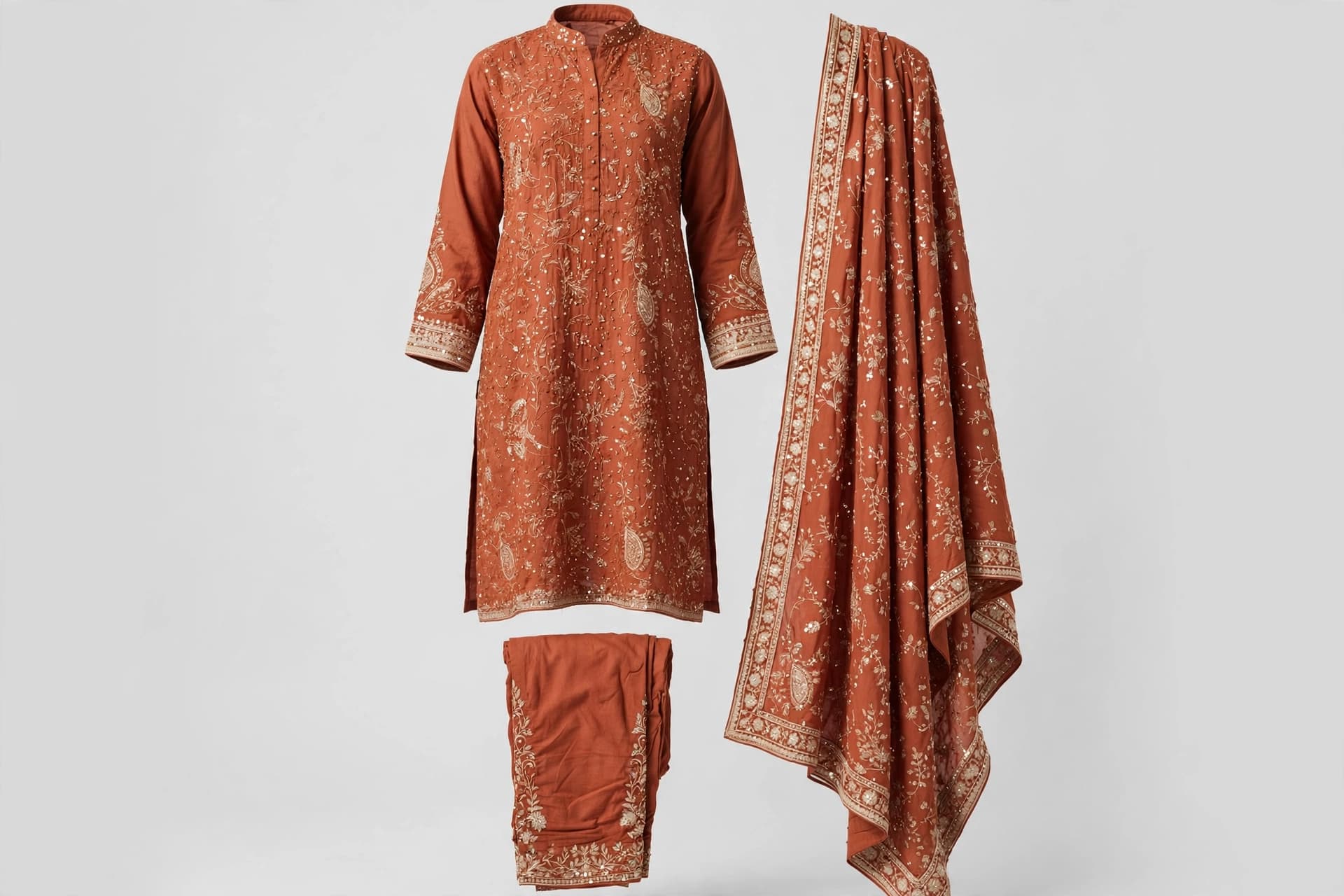 Enchanting Gota Glow Embroidered Suit