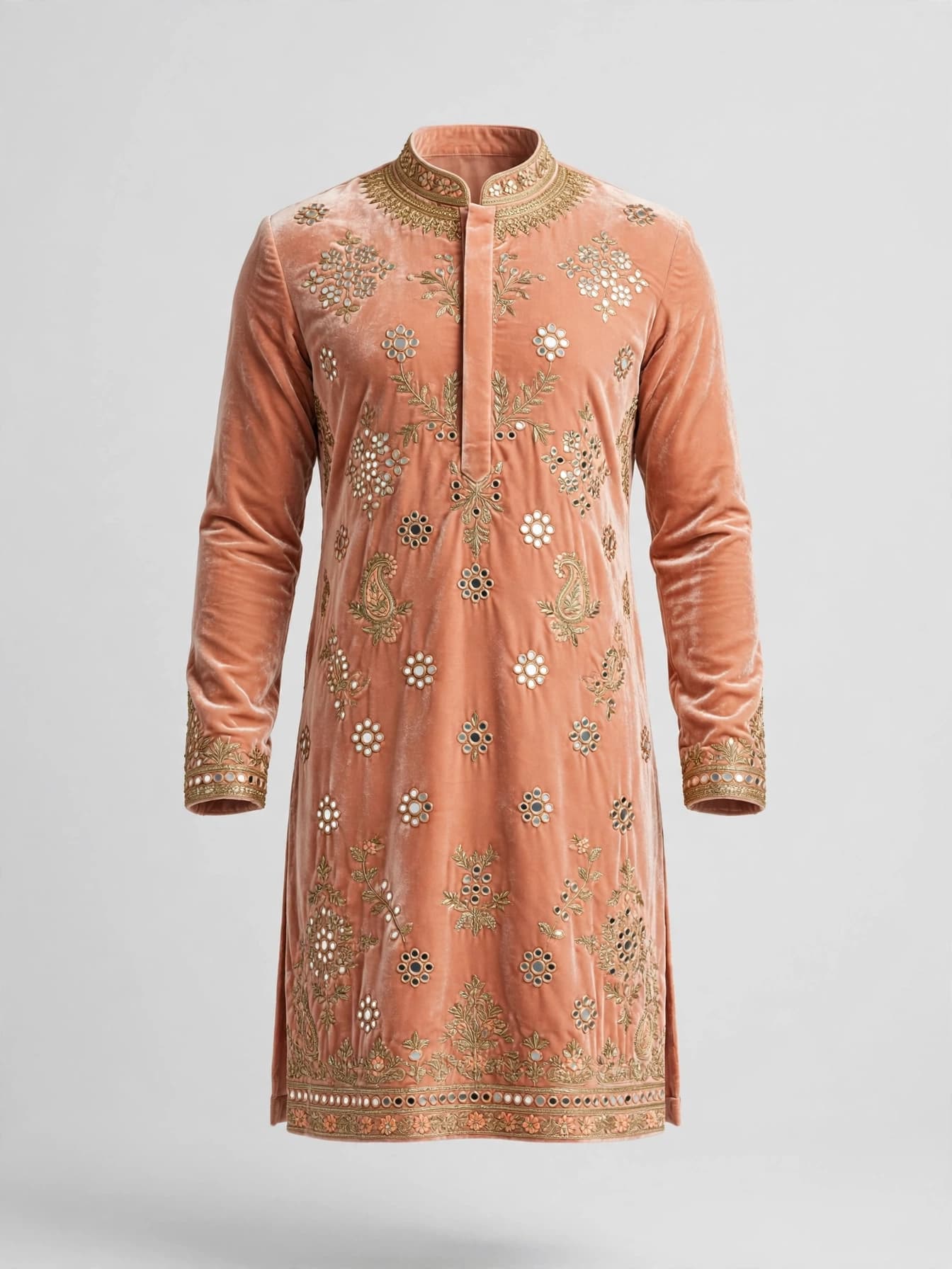 Celestial Mango Motif Festive Outfit