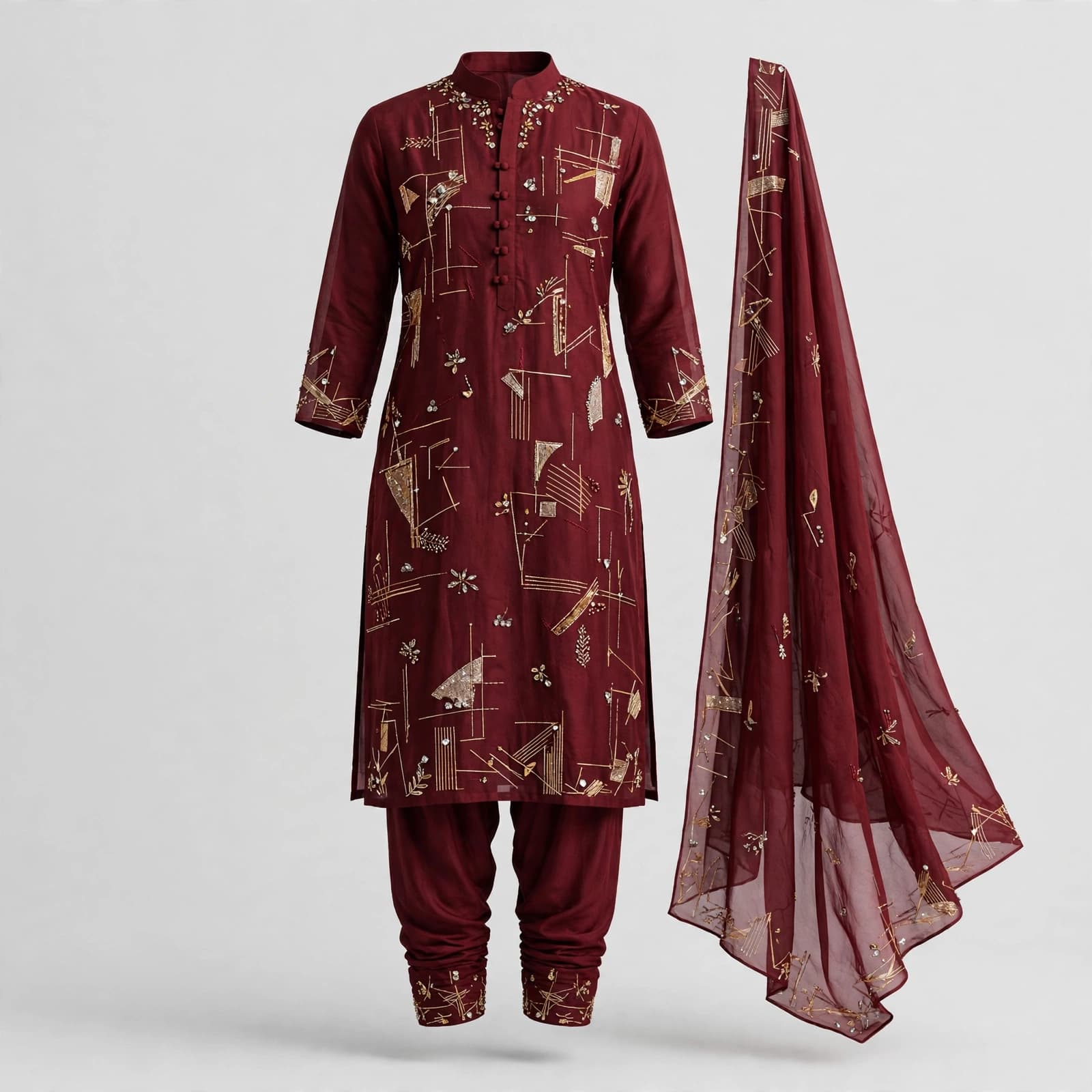 Exquisite Ivory Churidar Suits