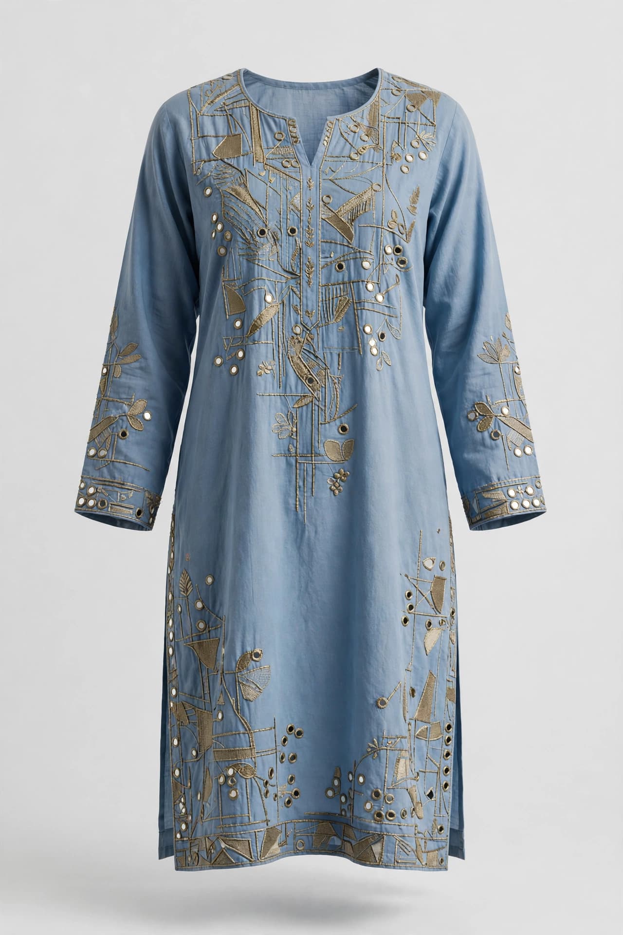 Vibrant Aurora Embroidered Kurtis