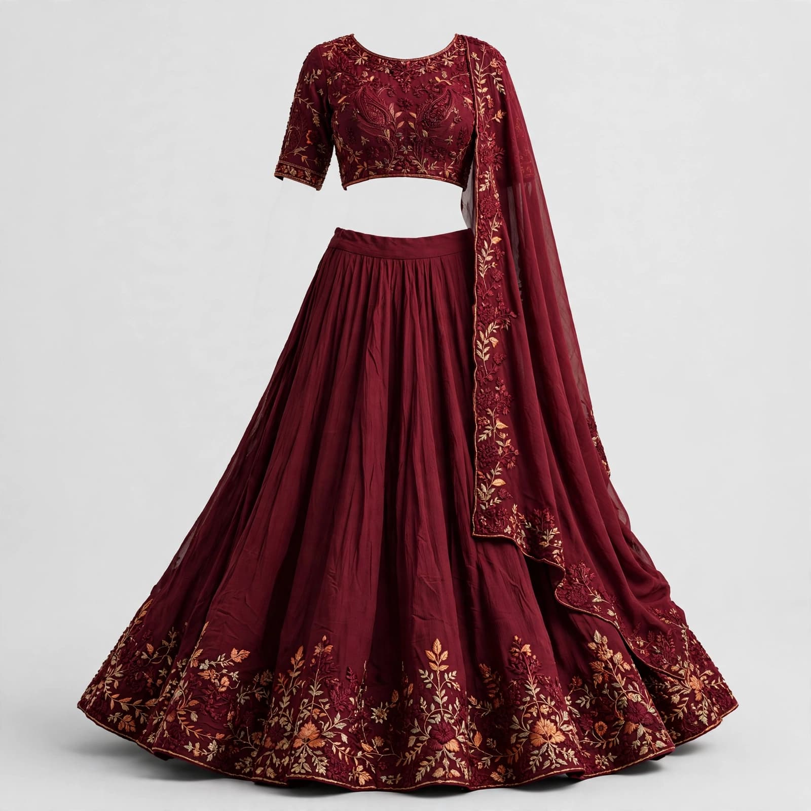 Graceful Heer Embroidered Lehengas