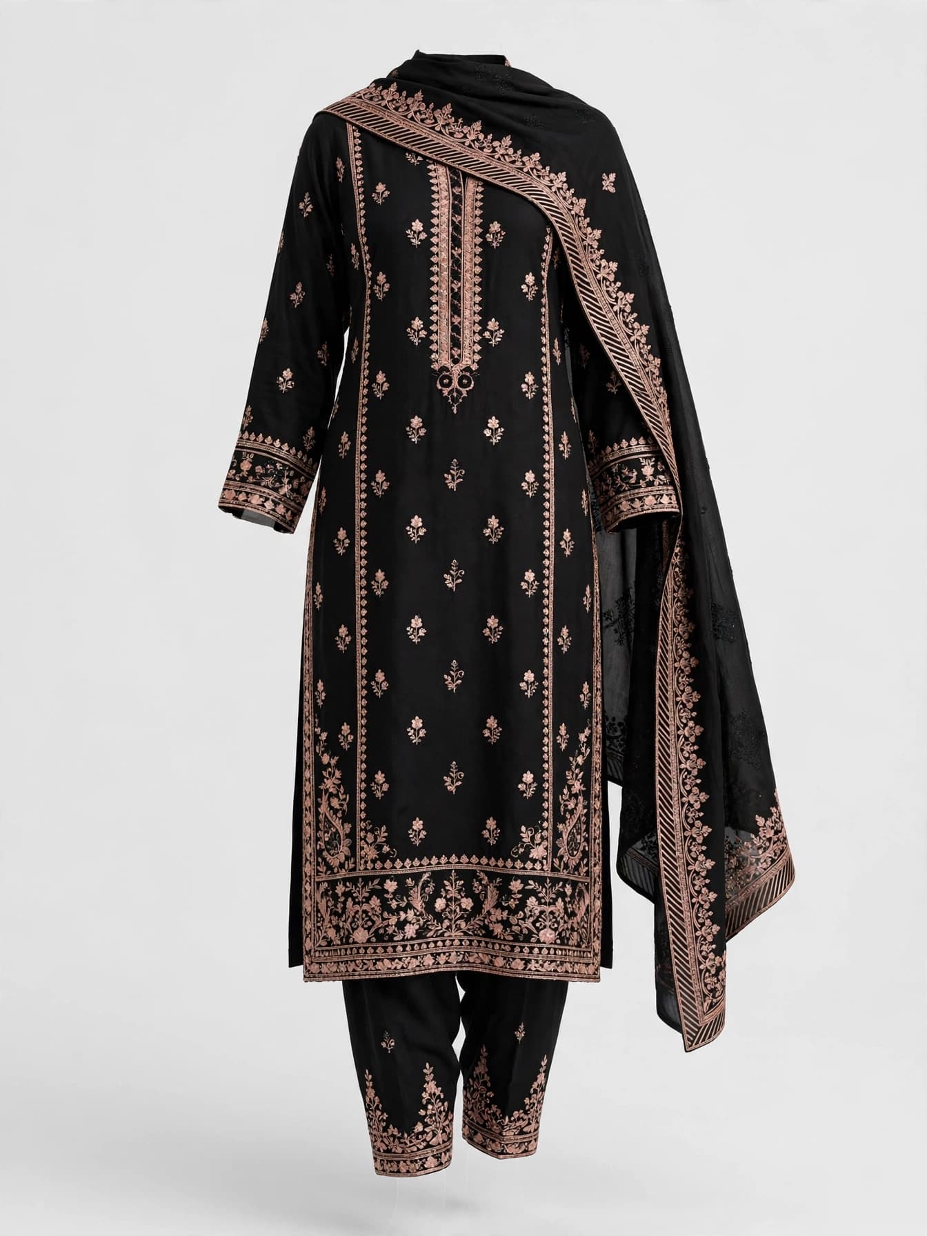 Illustrious Moonlight Embroidered Suits
