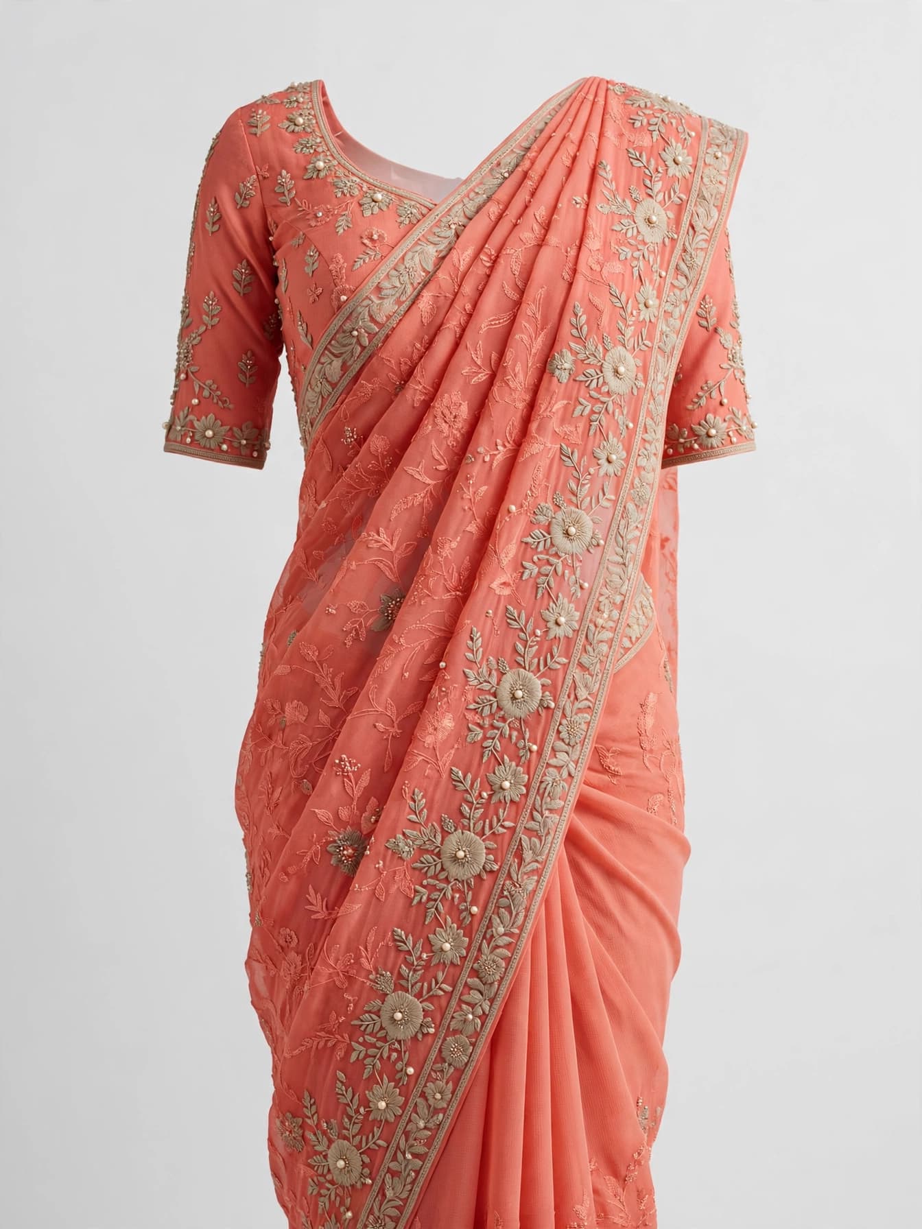 Serene Cascade Georgette Sarees