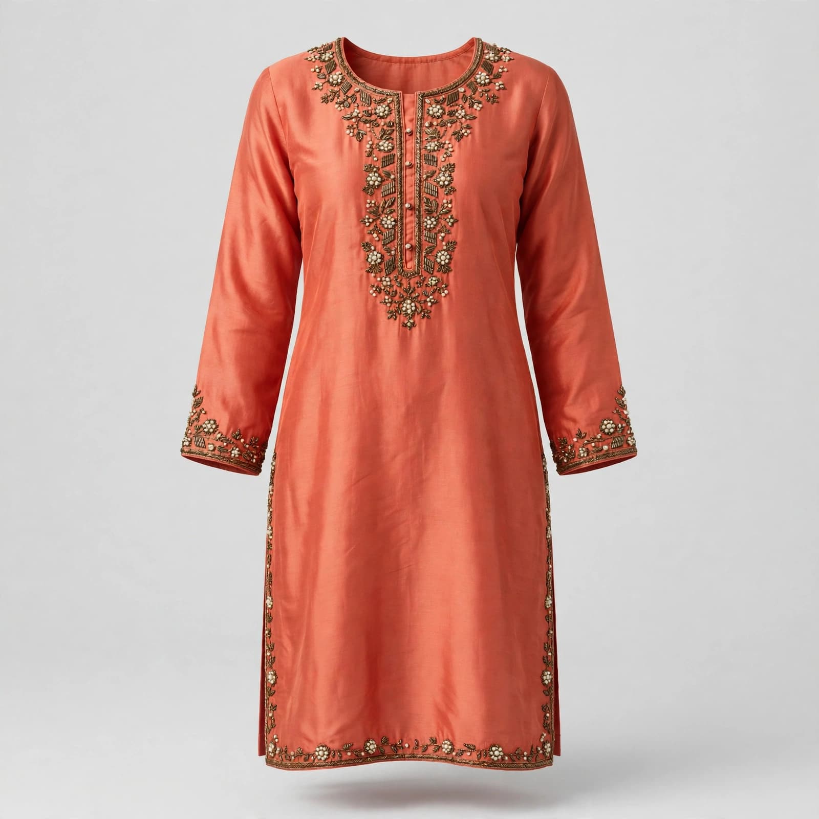 Harmonious Lotus Office Wear Kurtis