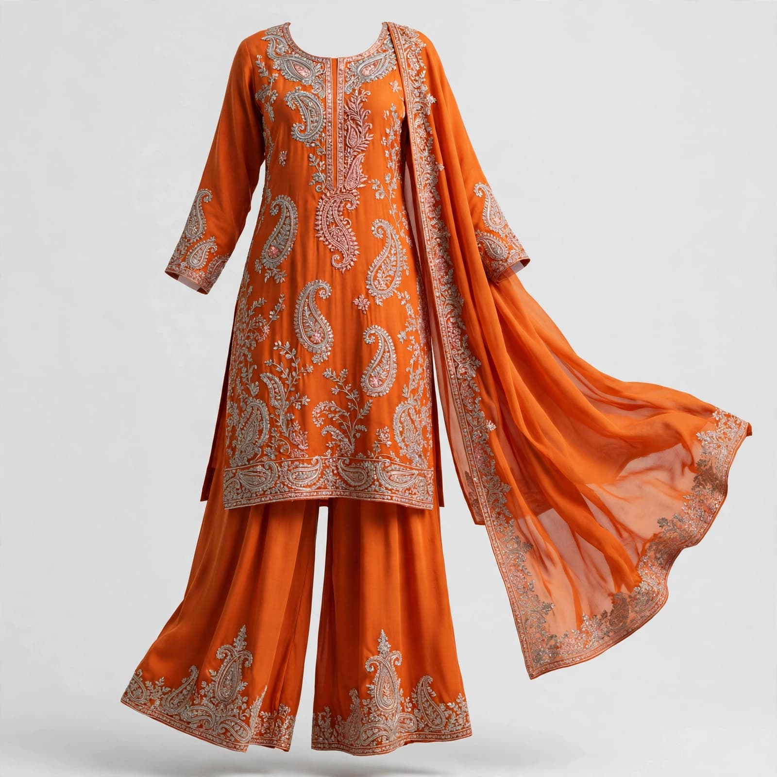 Delightful Poetry Palazzo Suits