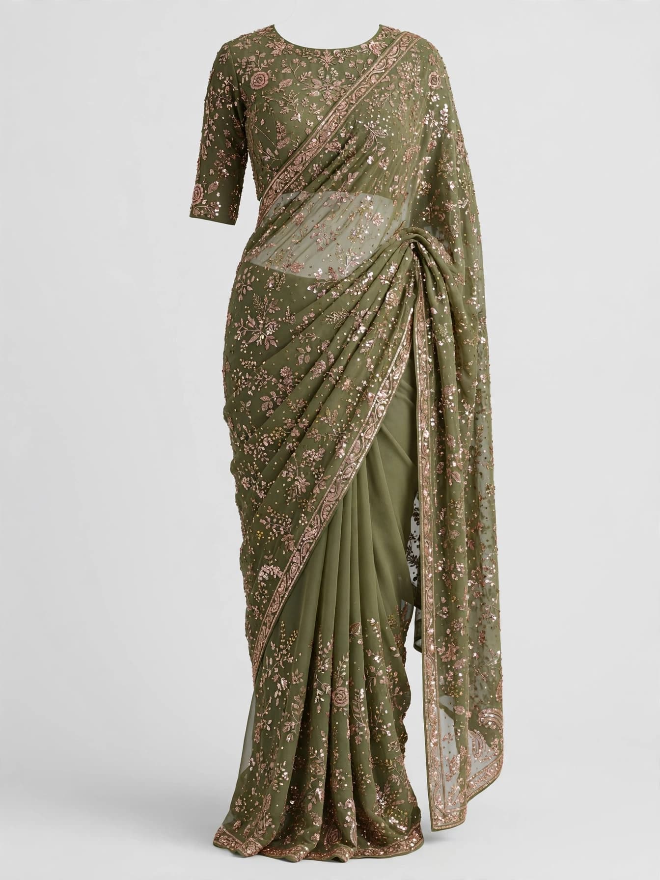 Regal Ember Party Wear Sarees