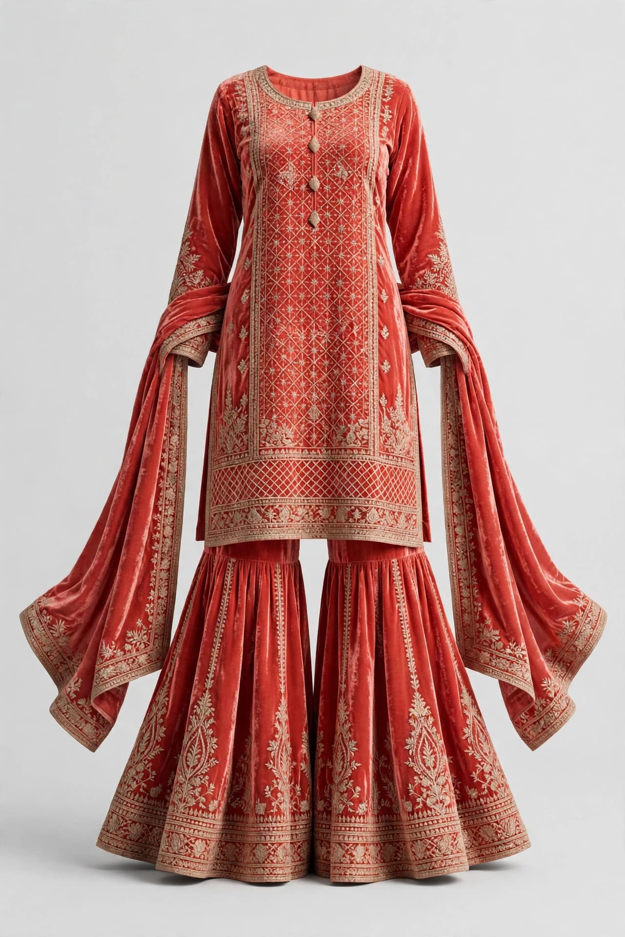 Harmonious Rose Sharara Sets
