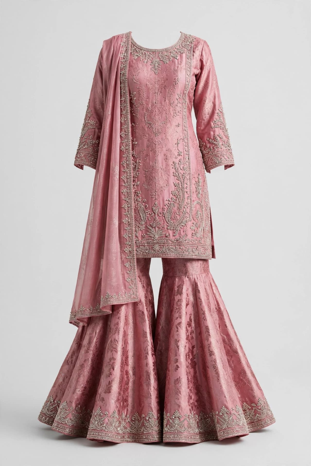 Graceful Jasmine Trail Gharara Set