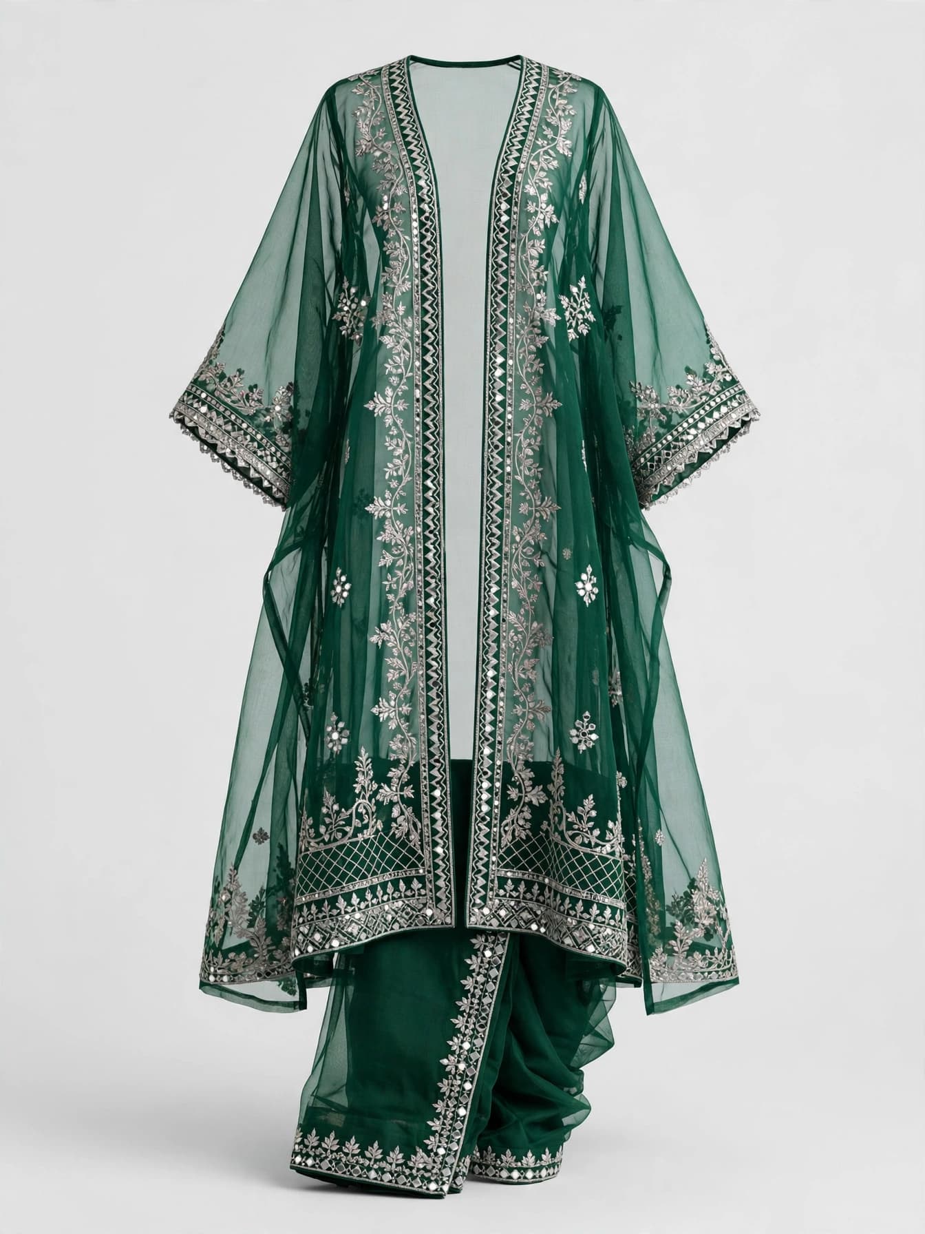 Silken Mango Motif Kaftan