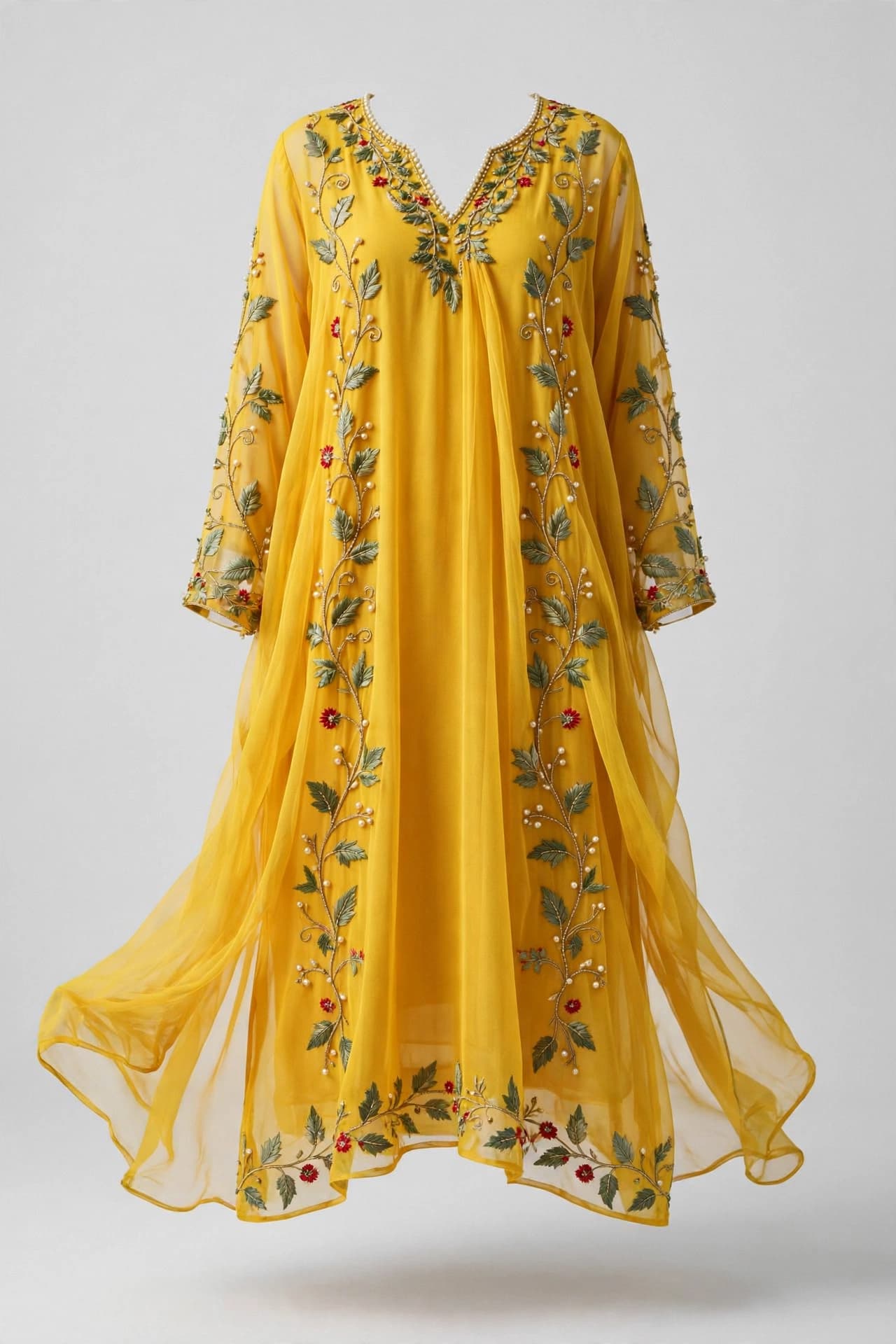 Radiant Rose Reverie Kaftan Dress