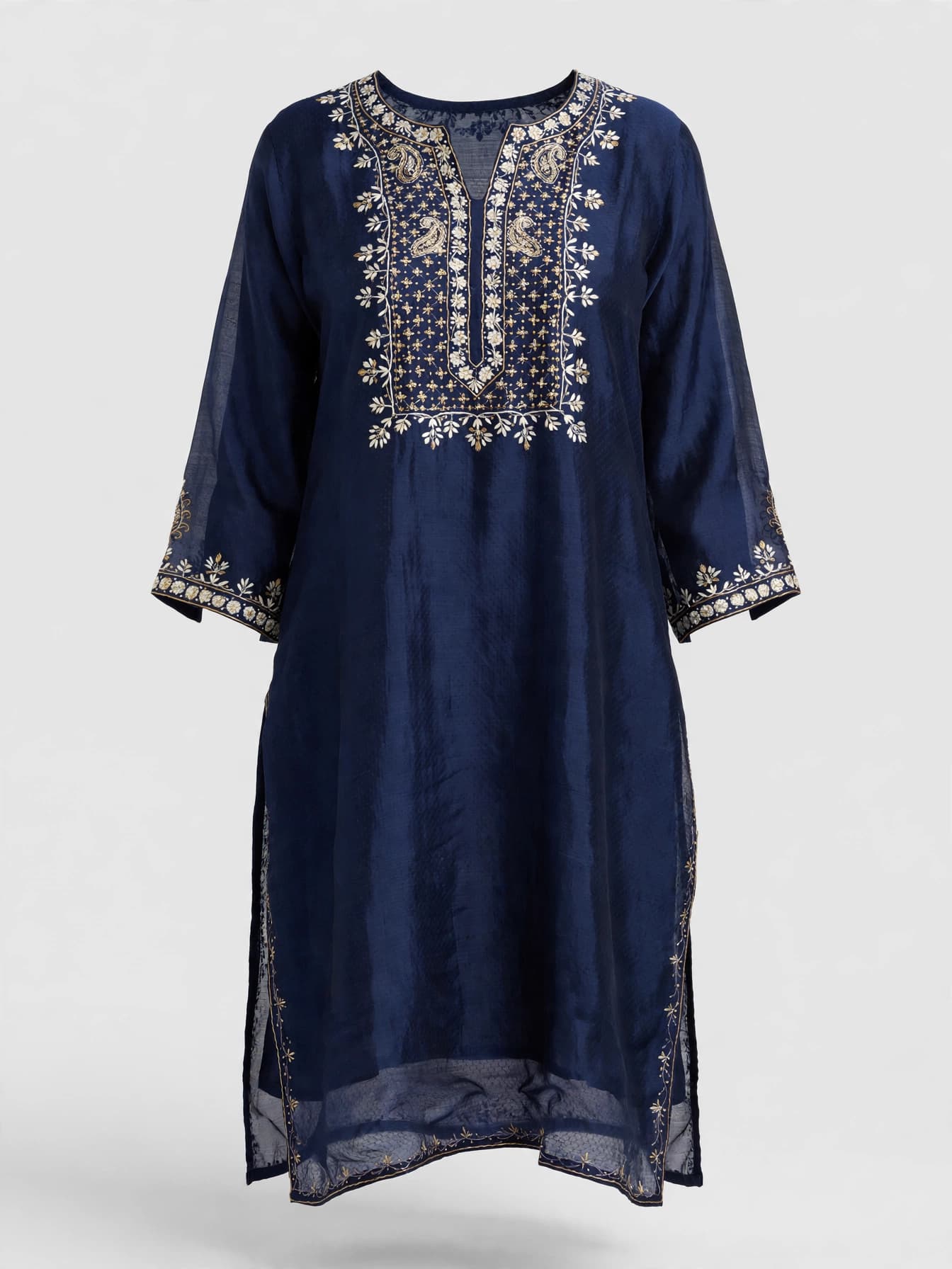 Contemporary Chandbali Charm Kaftan Kurti