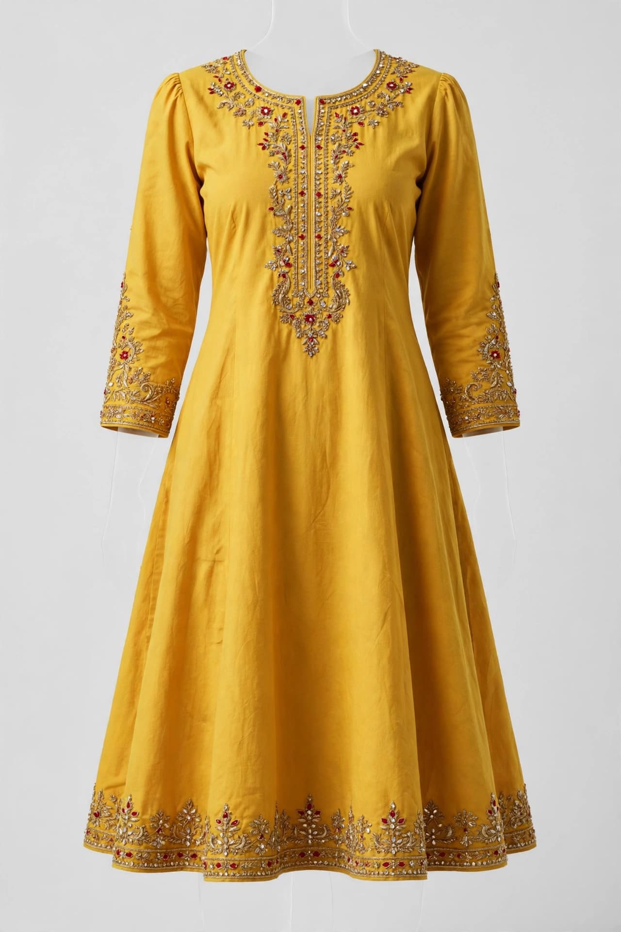 Contemporary Chandbali Charm Kurti