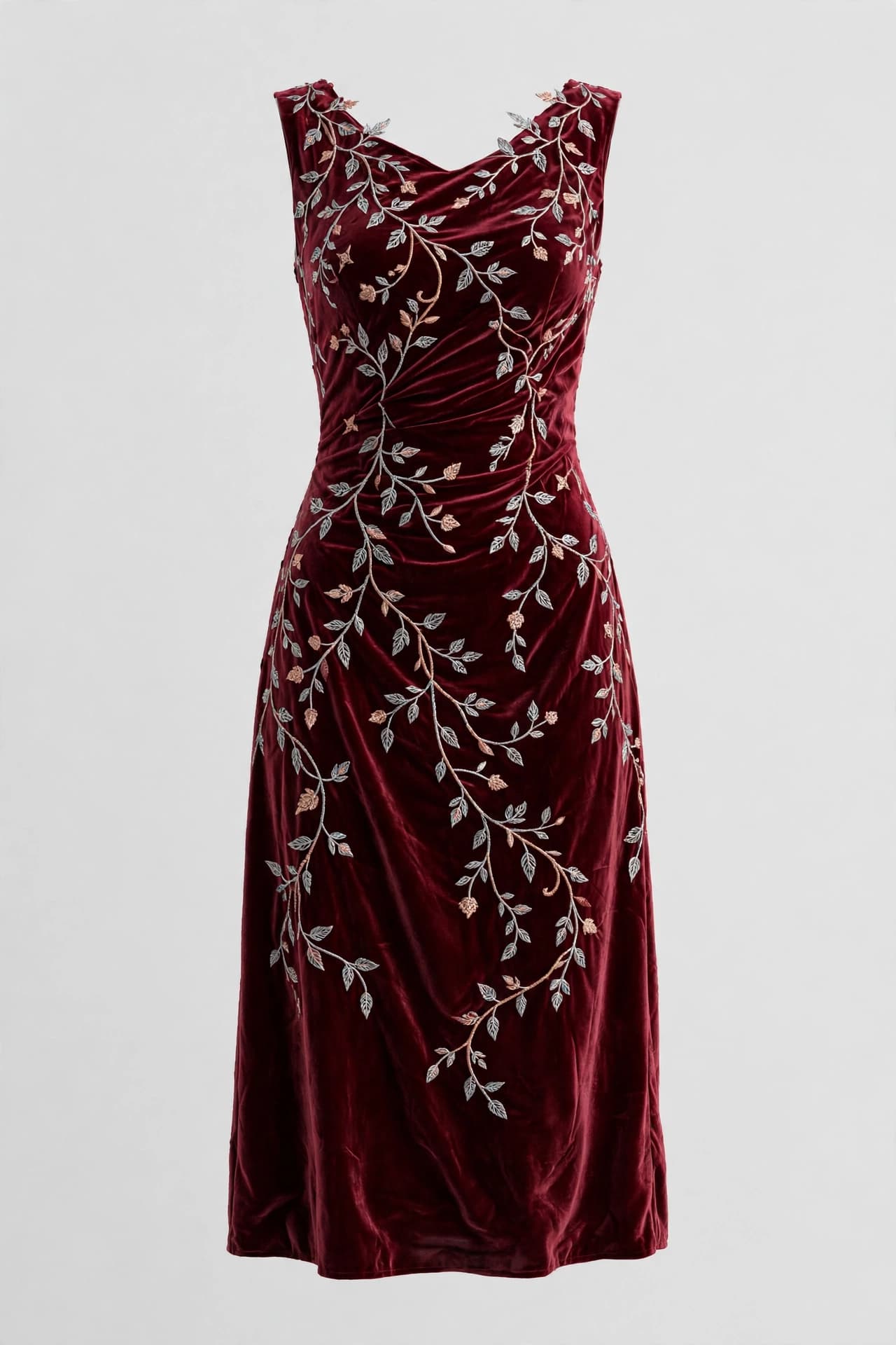 Majestic Kantha Craft Midi Dress