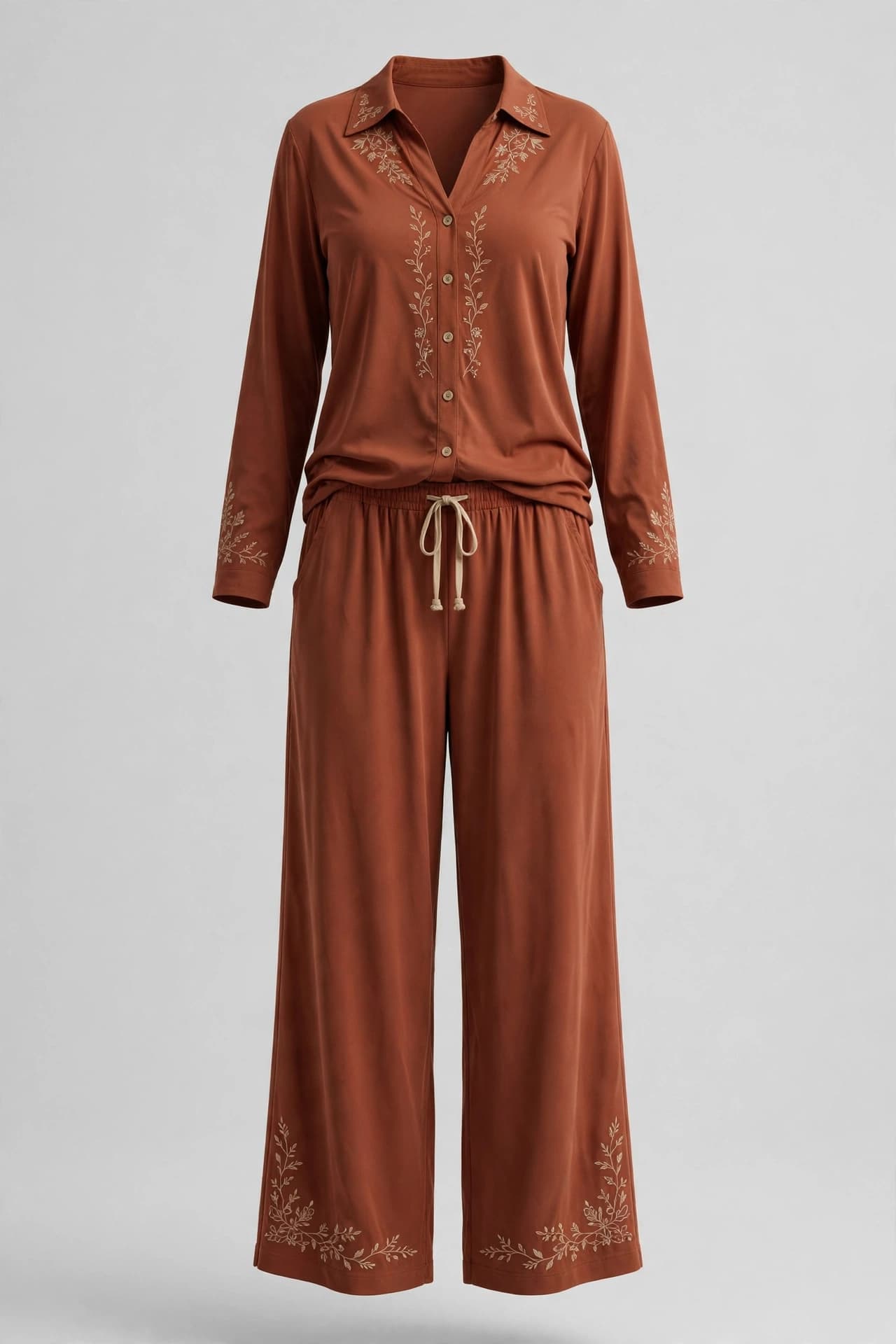 Classic Rose Reverie Night Suit