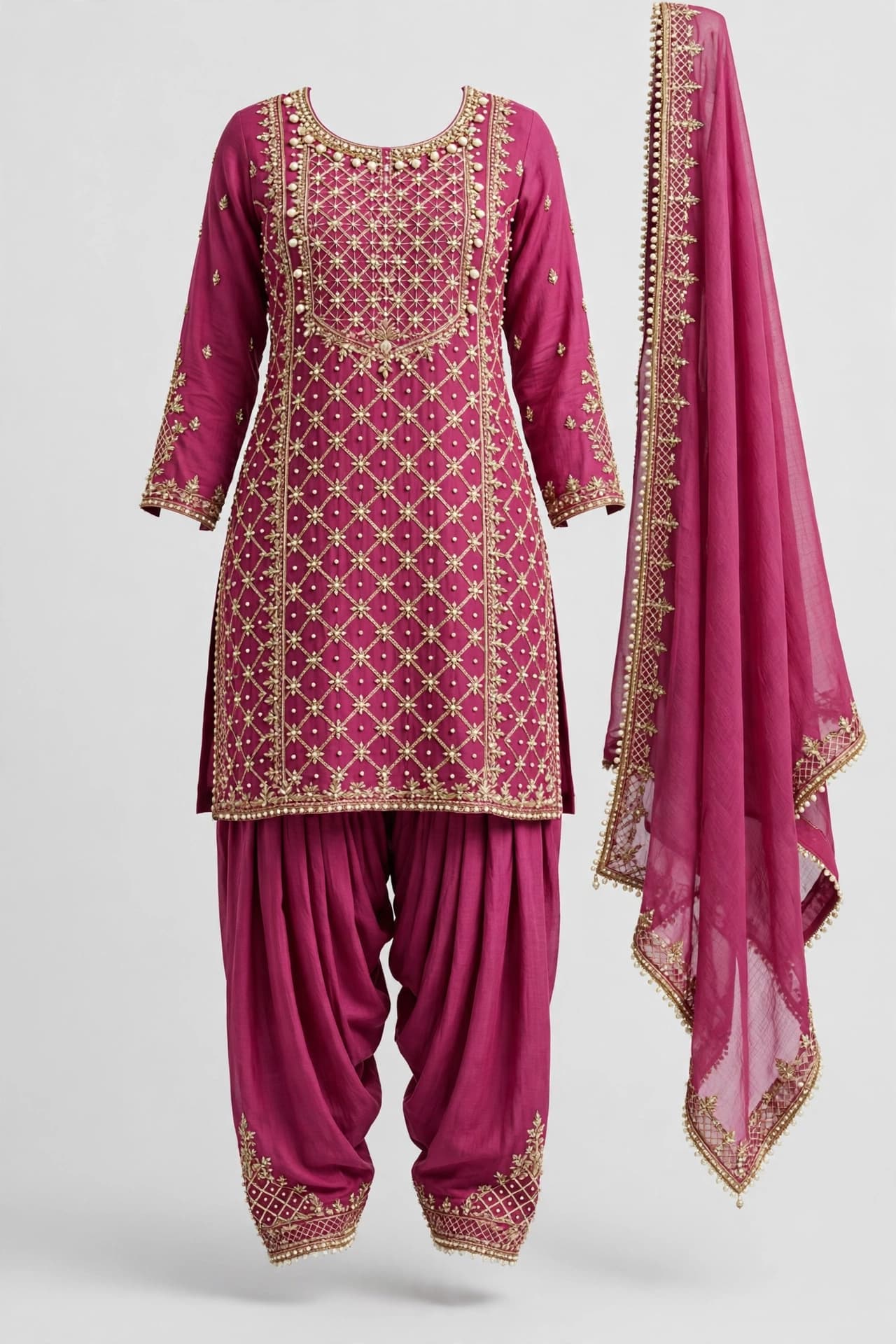 Pristine Jasmine Trail Patiala Suit