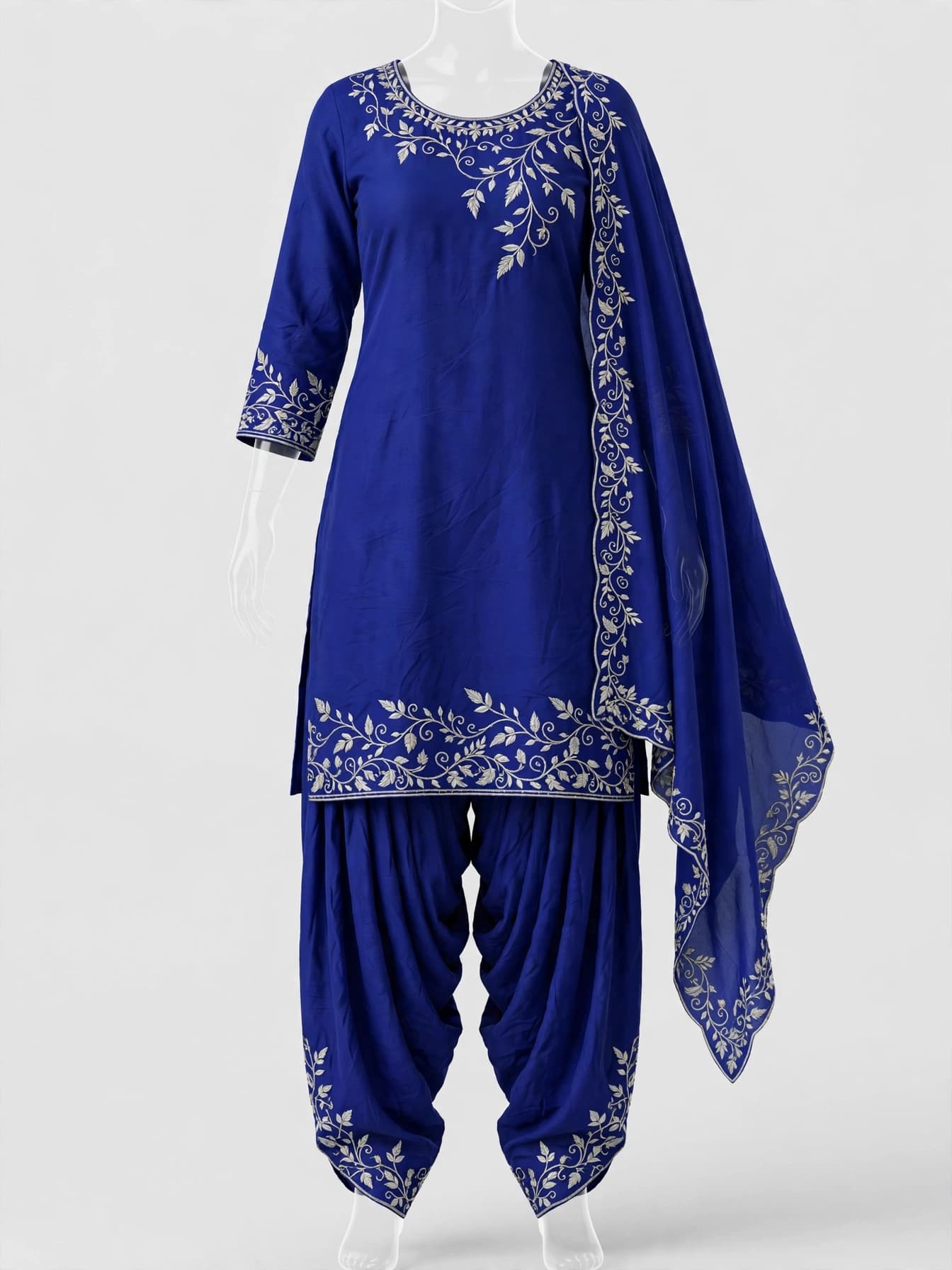 Golden Cutdana Charm Patiala Suit