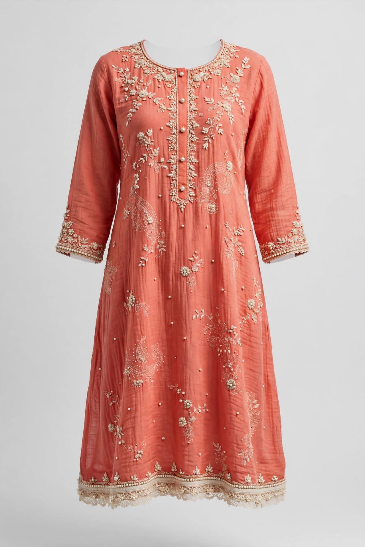 Blissful Sequin Vine Party Kurti