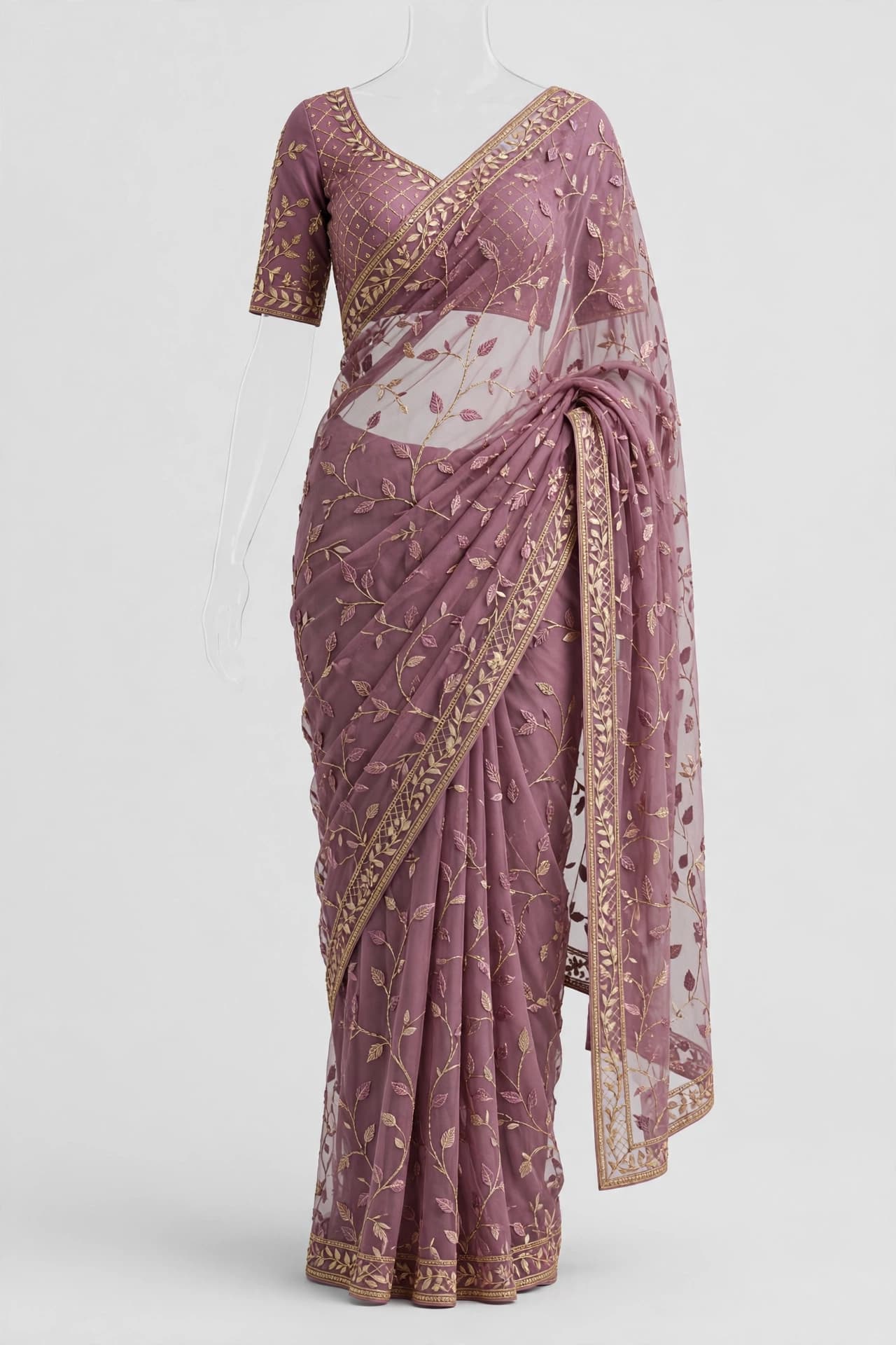 Contemporary Cutdana Charm Party Saree
