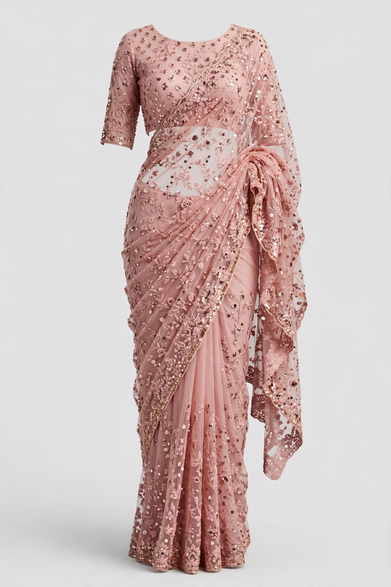 Celestial Zari Paisley Party Saree
