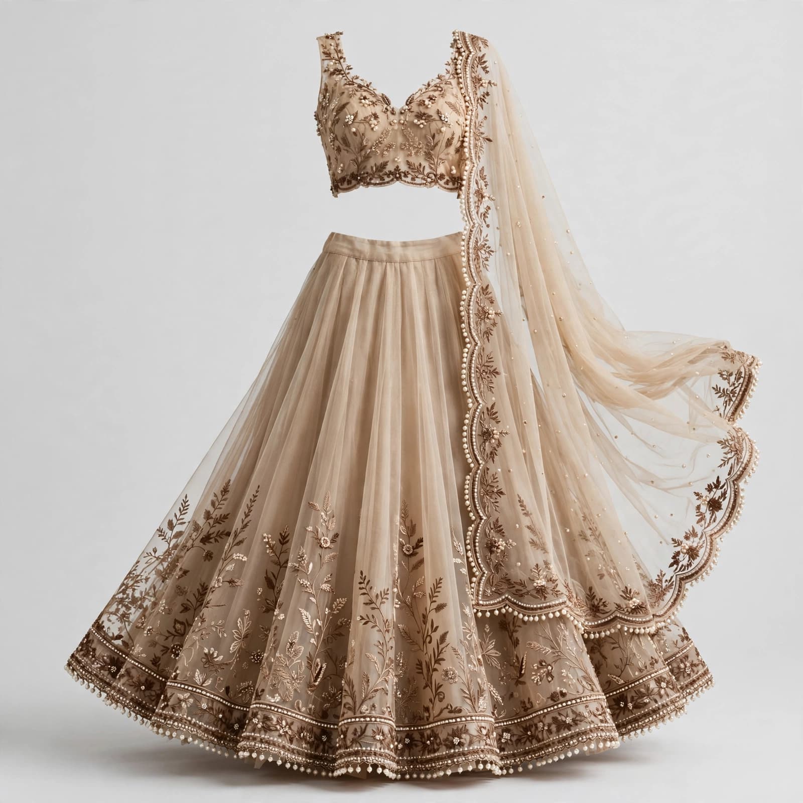 Enchanting Lotus Grace Reception Lehenga