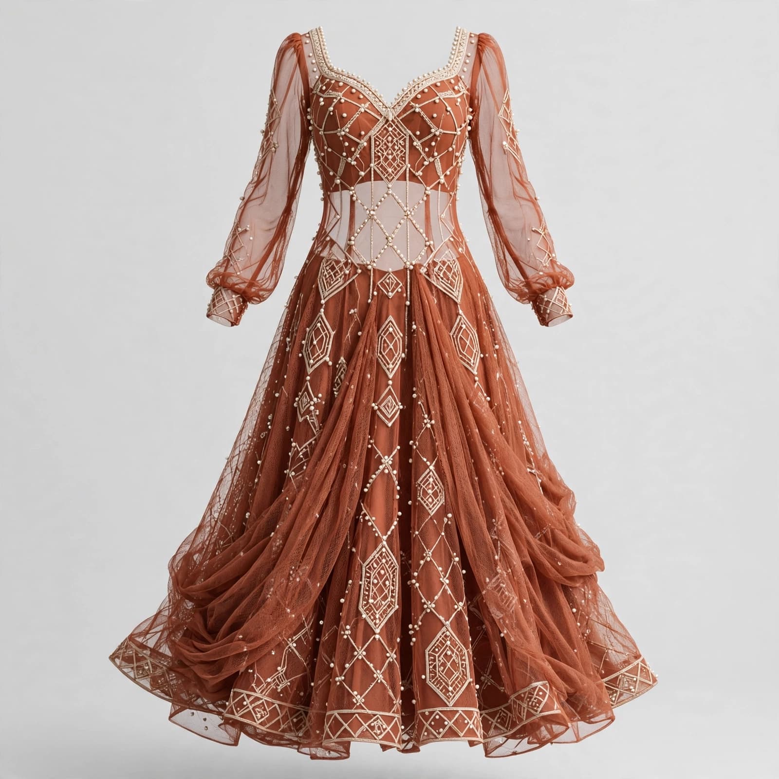 Scarlet Zardozi Zeal Reception Outfit