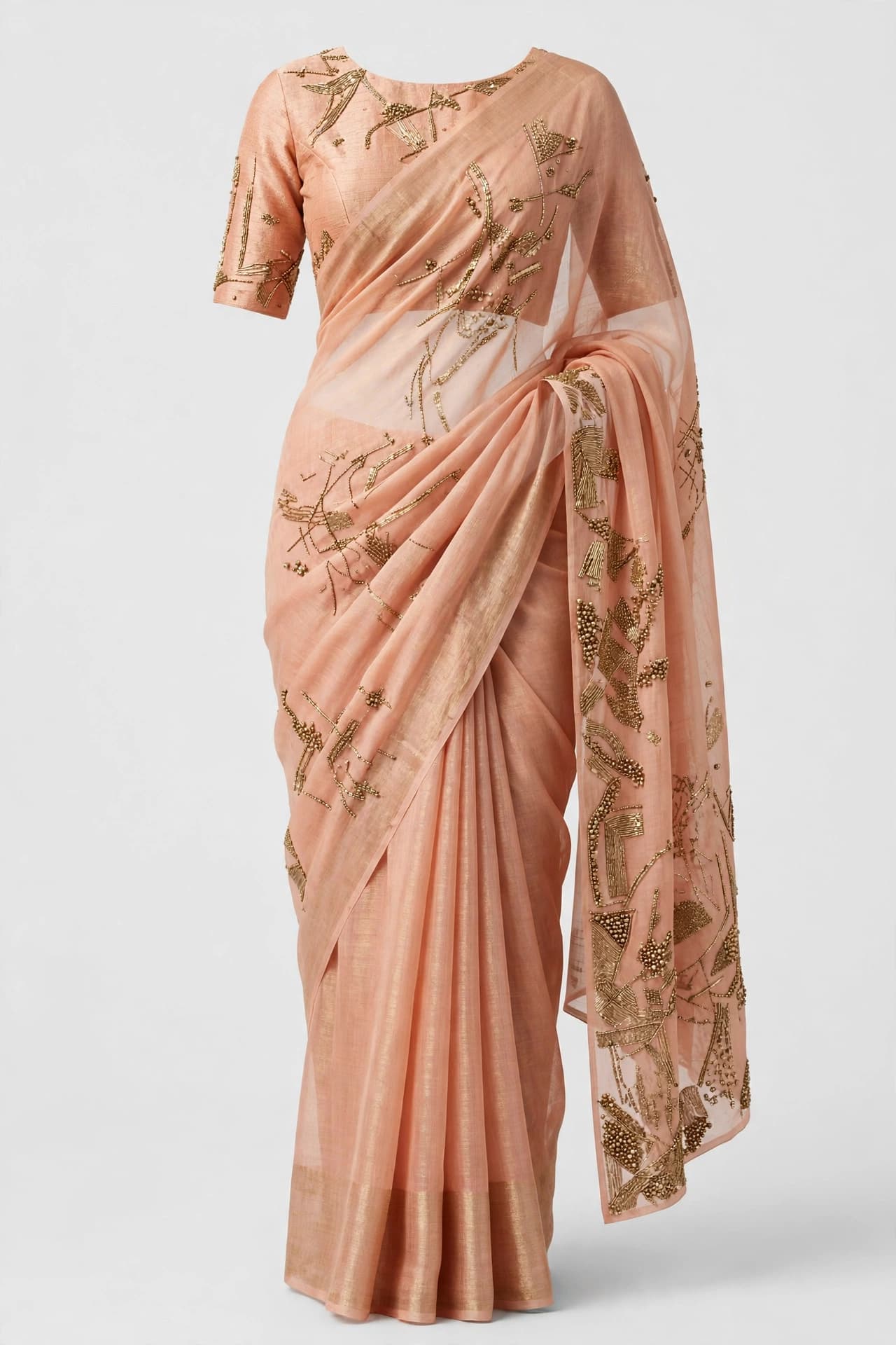 Ivory Jaali Treasure Saree