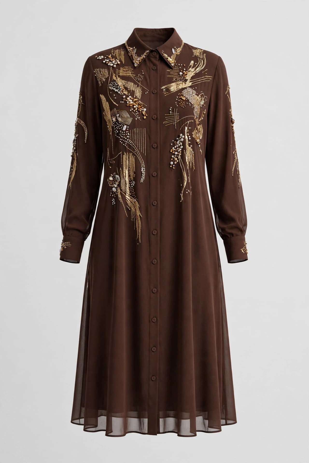Blissful Peacock Pride Shirt Dress