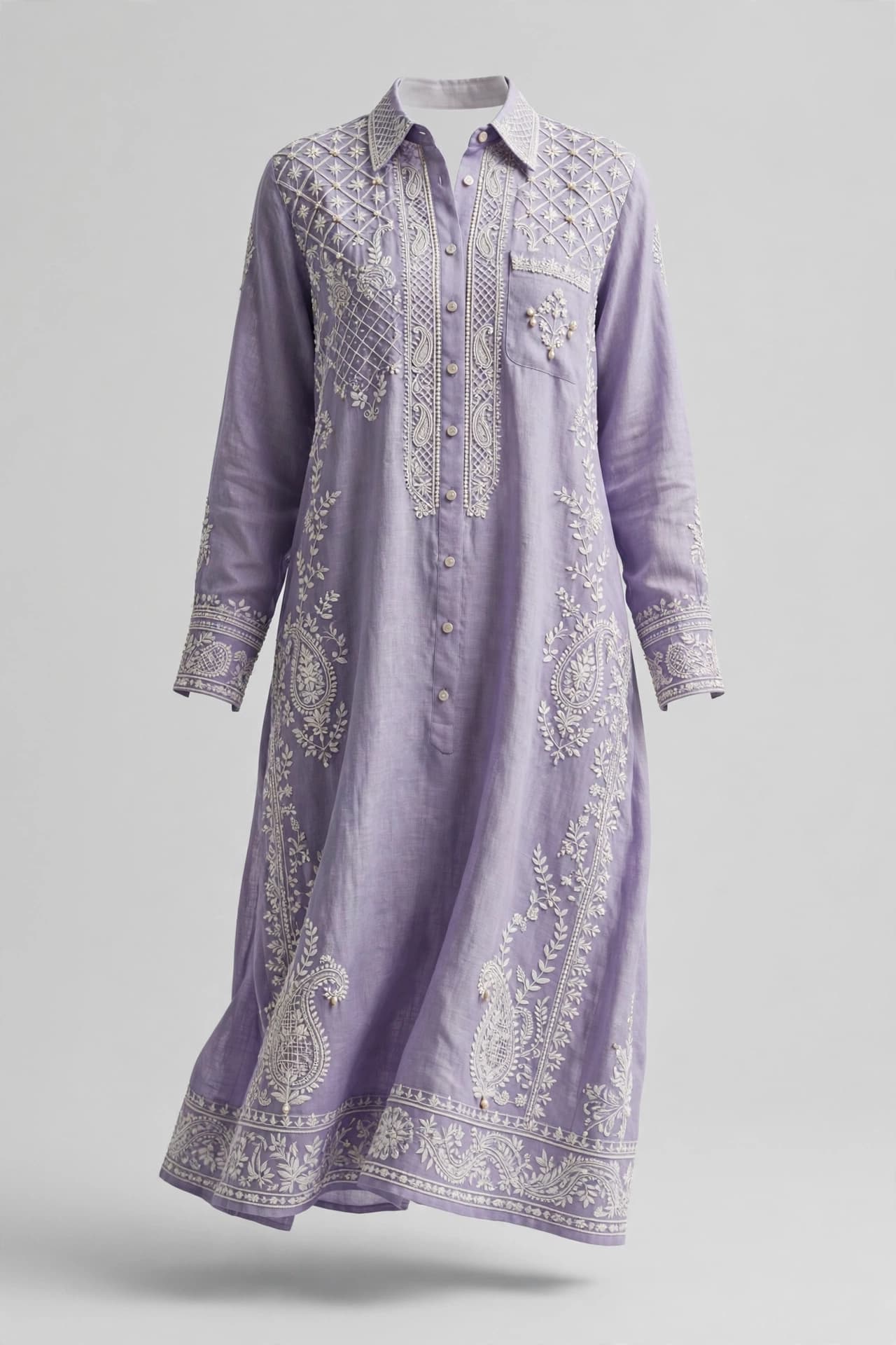 Enchanting Gota Glow Shirt Dress