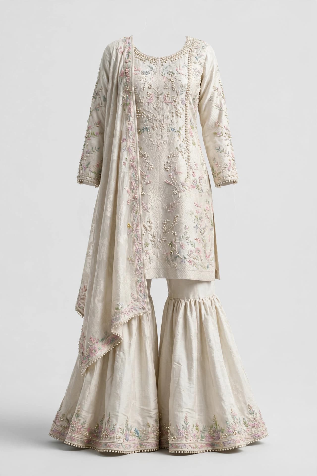 Opulent Marigold Mist Sharara Set