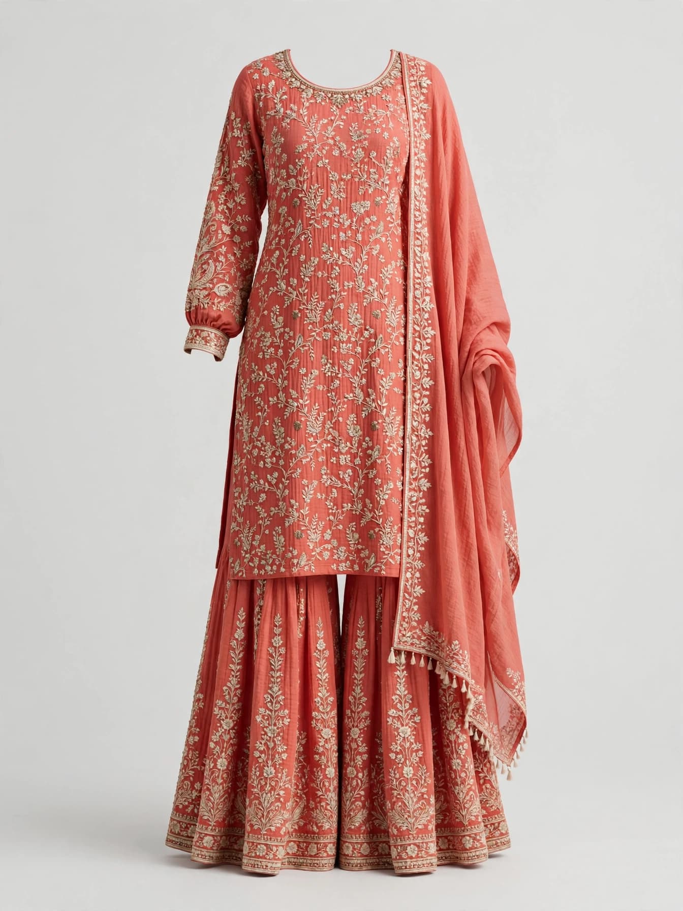 Serene Sequin Vine Sharara Set