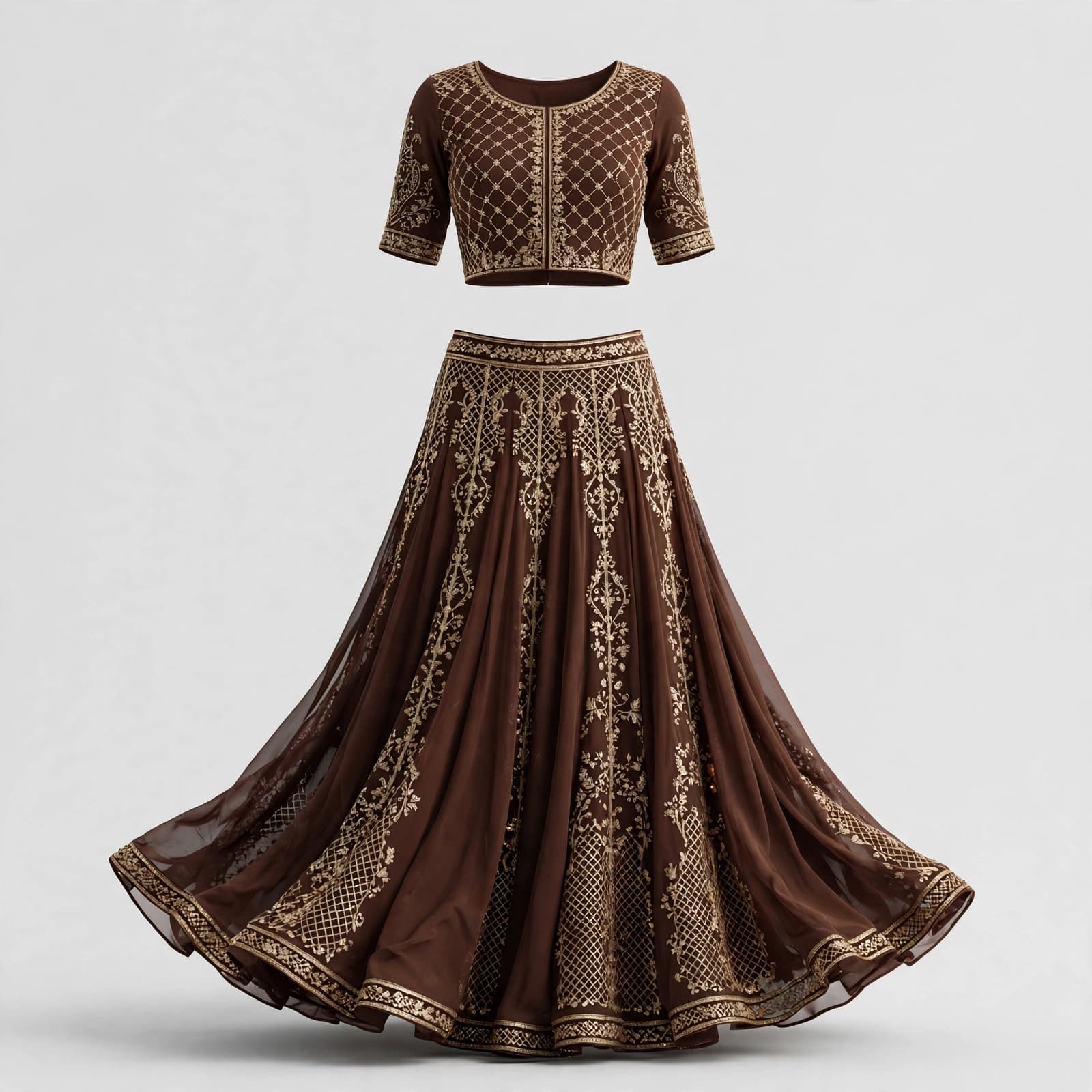 Pristine Rose Reverie Skirt Set
