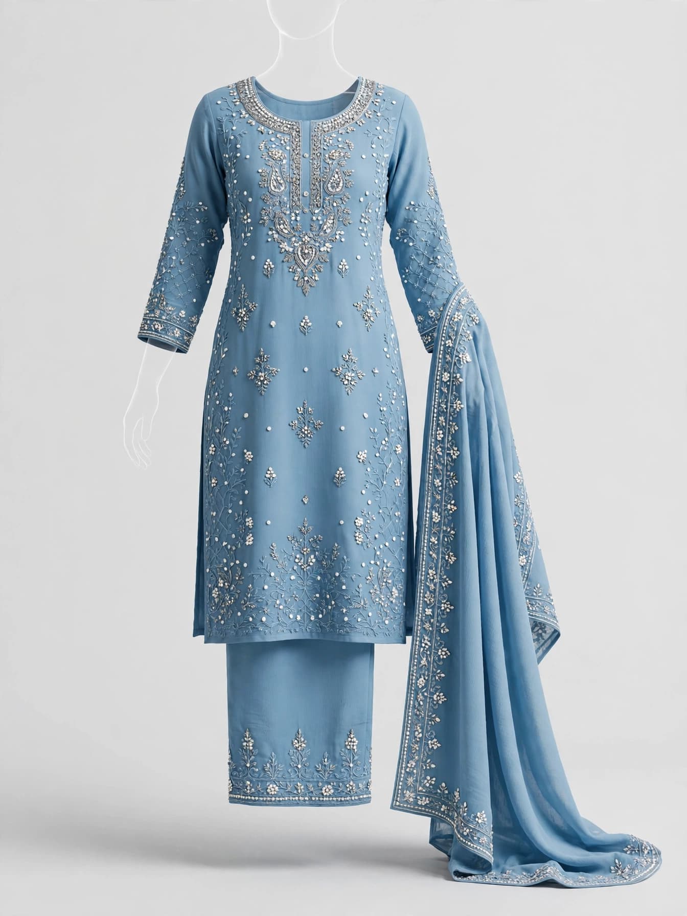 Silken Cutdana Charm Suit