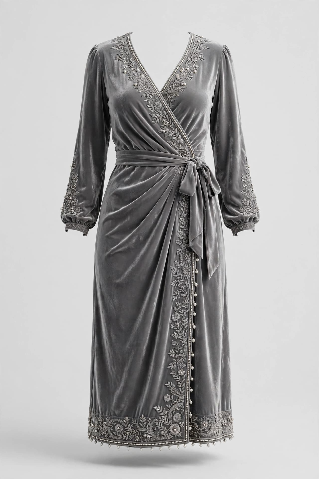 Ivory Moti Garden Wrap Dress