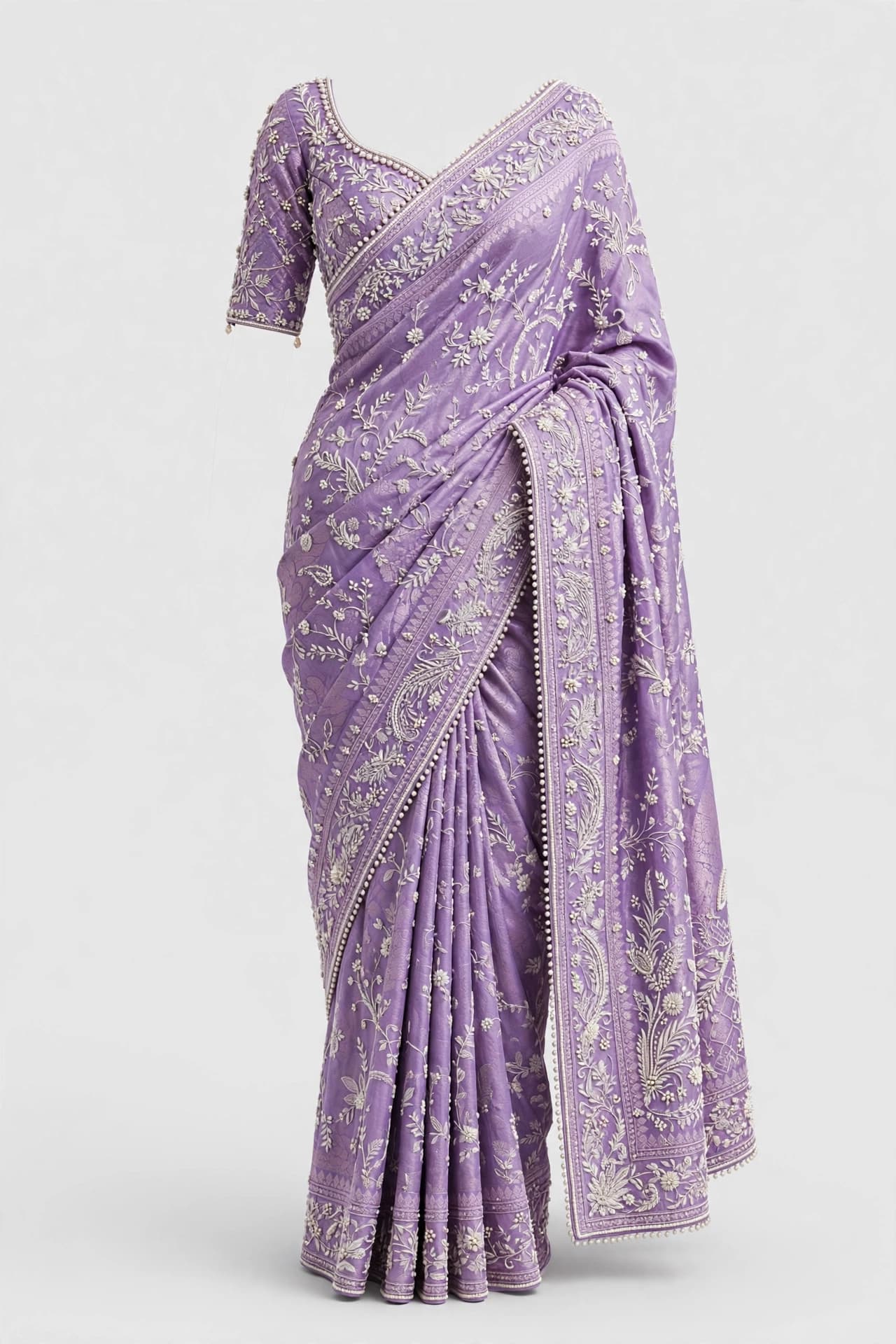Regal Chandbali Charm Wedding Saree